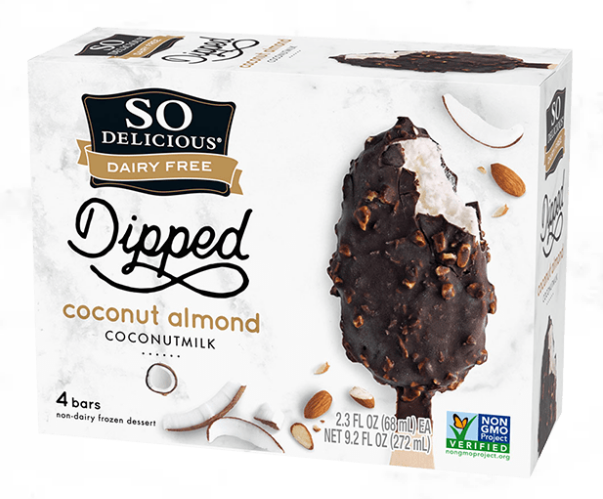 So Delicious Coconut Almond Minis Frozen Dessert Bar (4 pack) 6 units per case 9.2 oz