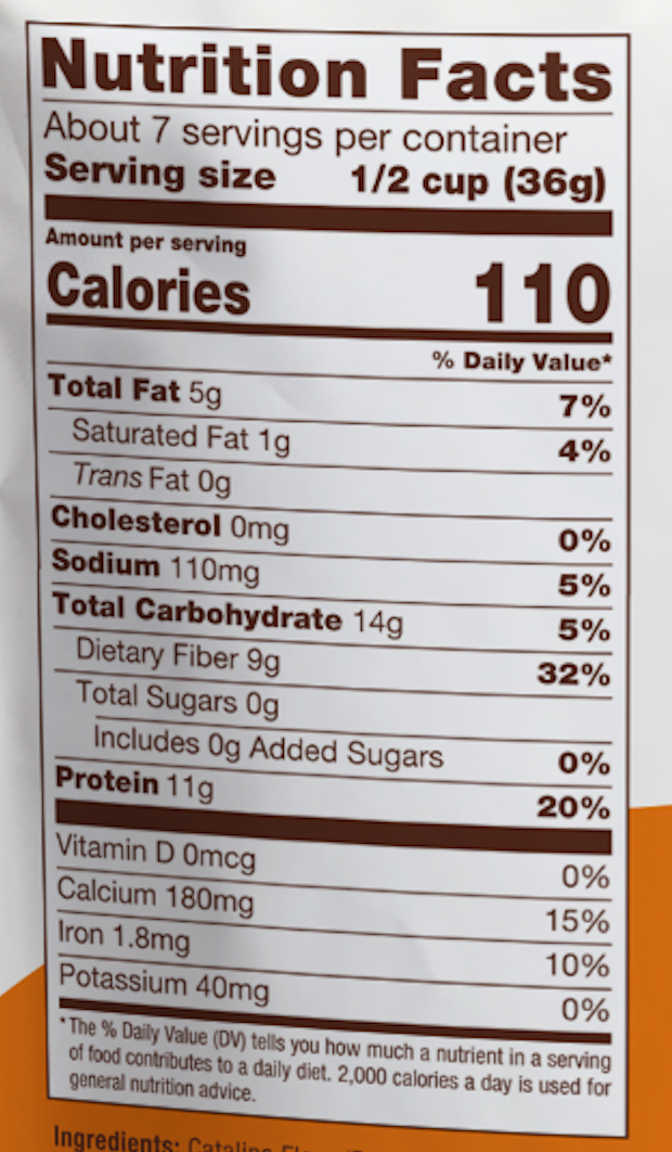 Catalina Snacks Maple Waffle 6 units per case 9.0 oz Nutrition Info