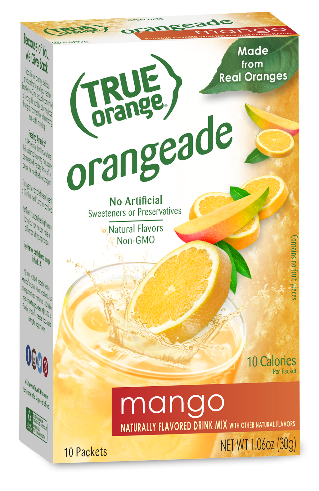 True Citrus True Orange Mango 12 units per case 0.2 oz