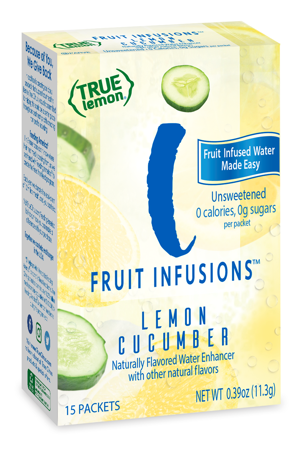 True Lemon Fruit Infusions Lemon Cucumber 12 units per case 0.4 oz