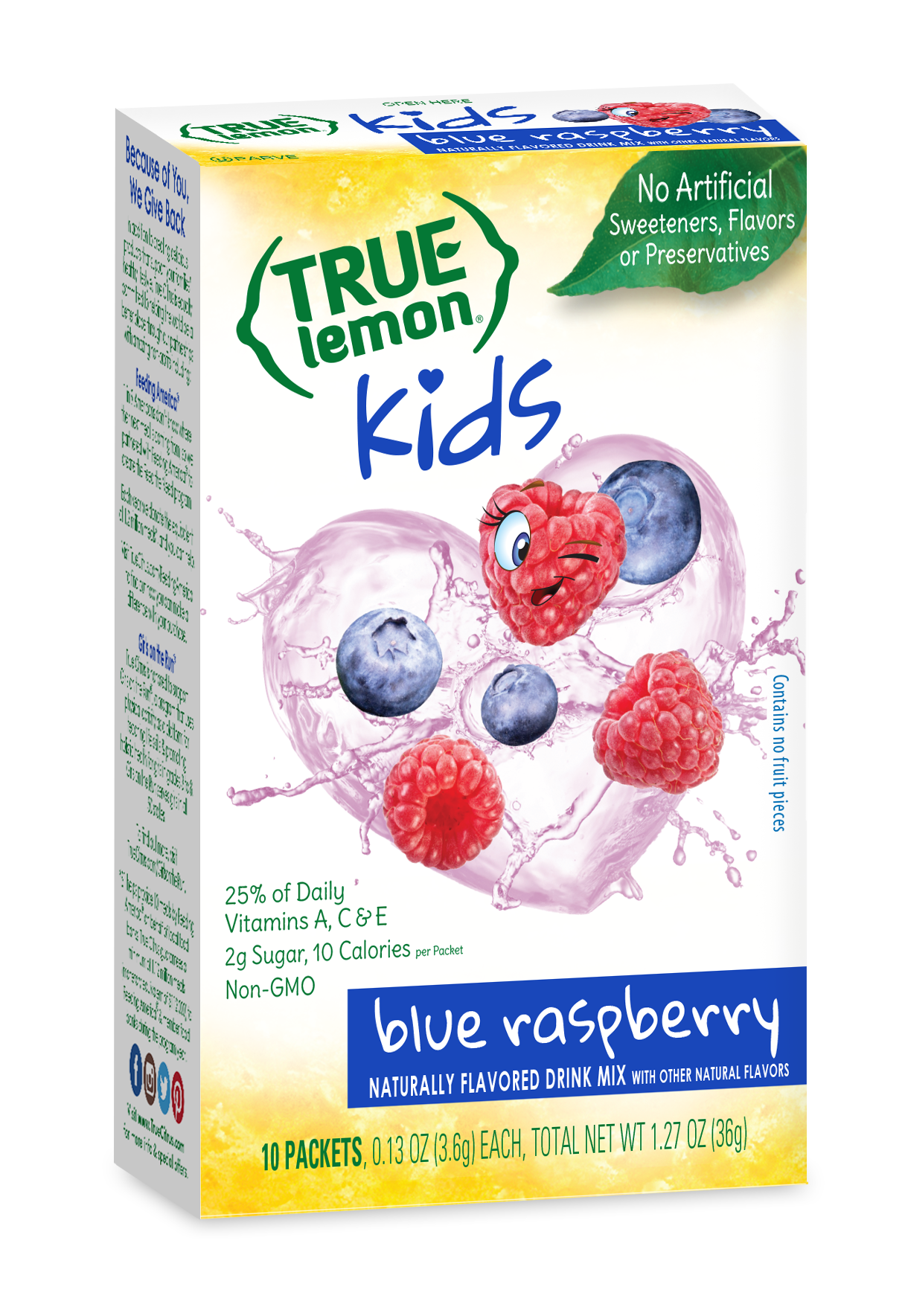True Lemon Kids Blue Raspberry 12 units per case 1.3 oz