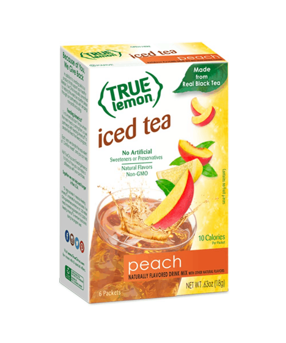 True Citrus True Lemon Peach Iced Tea 12 units per case 0.2 oz