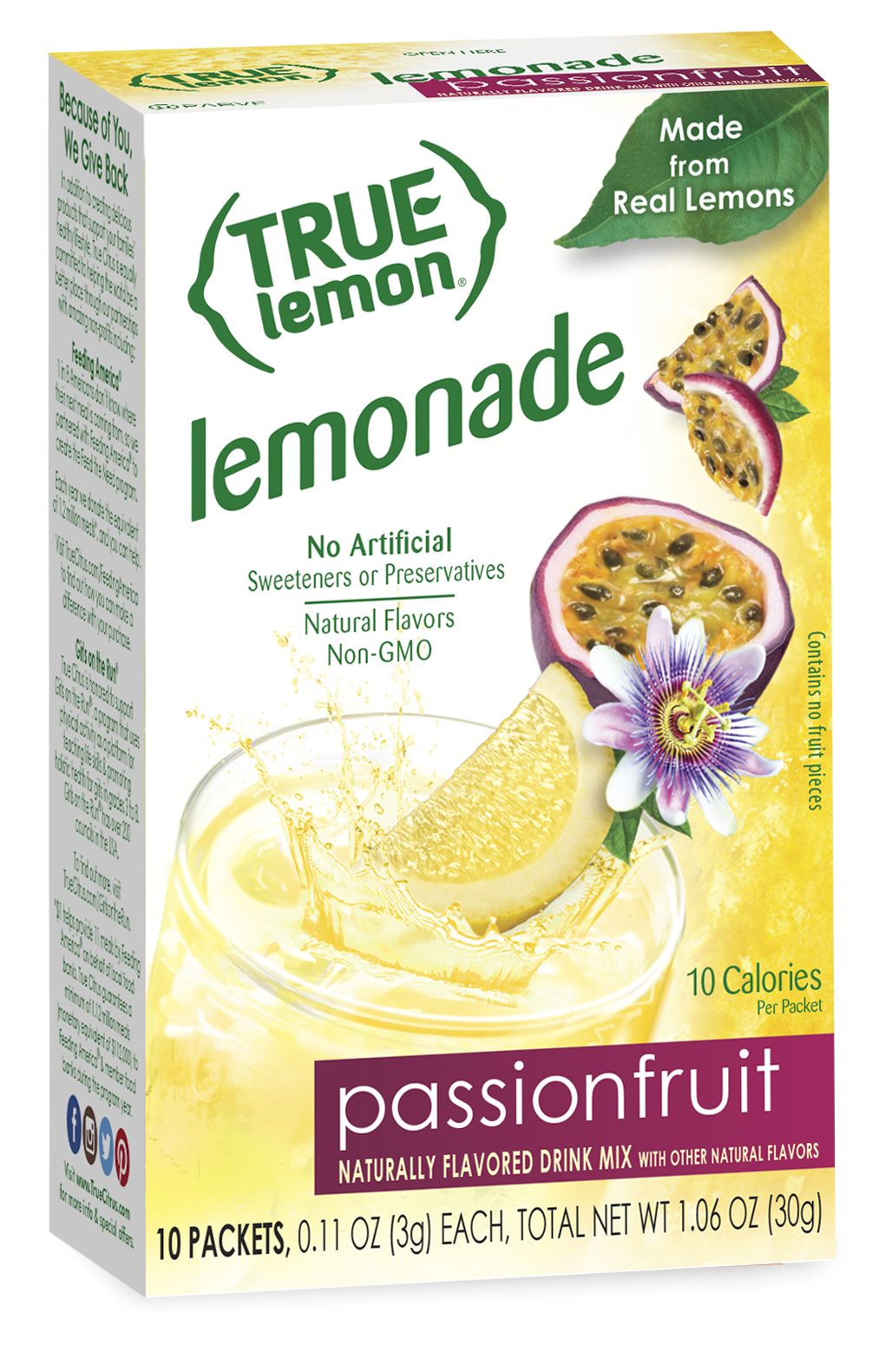True Lemon Passionfruit Lemonade 12 units per case 1.1 oz