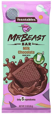 Milk Chocolate Bar 60g 180 units per case 2.2 oz