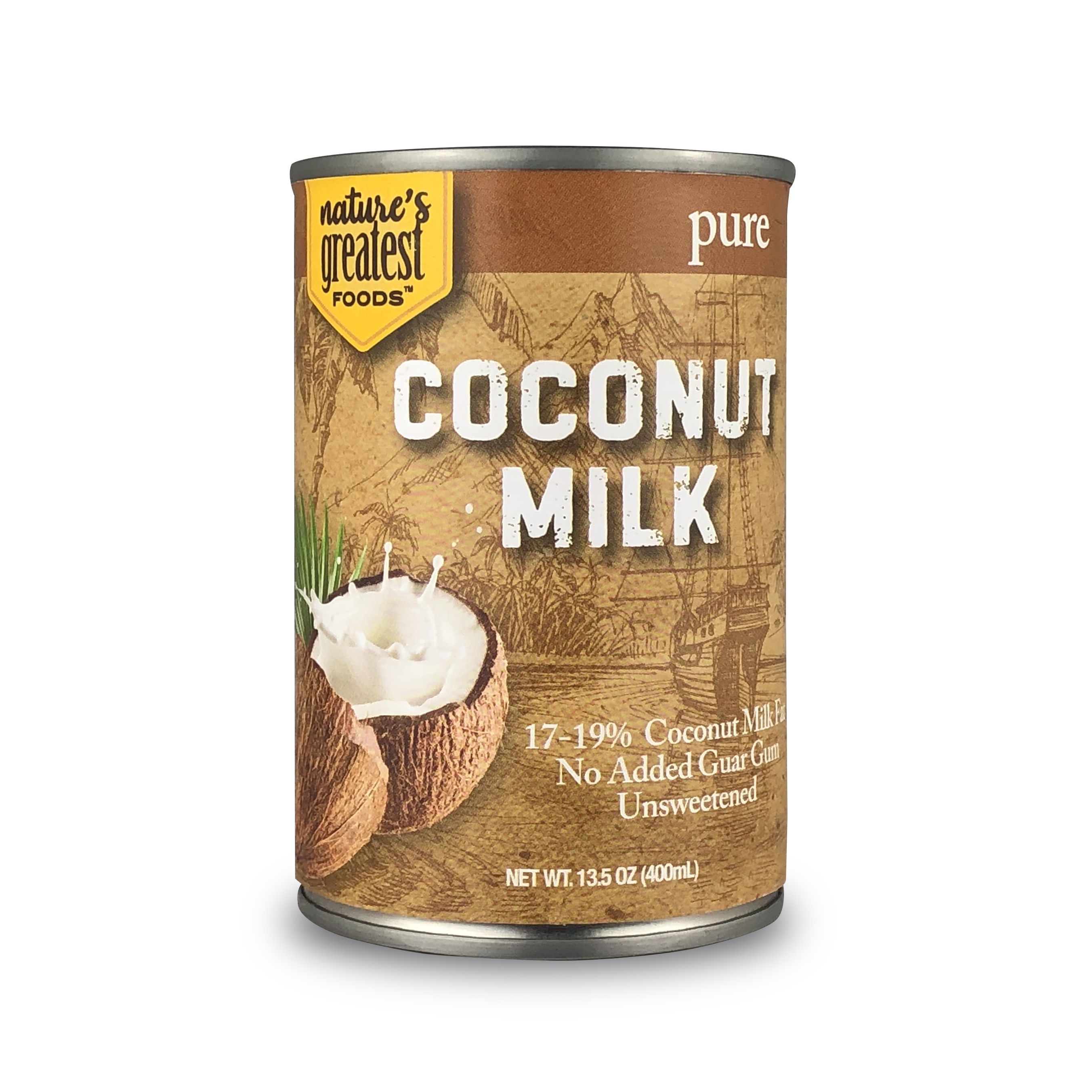 Nature's Greatest Foods Organic Pure Coconut Milk 12 units per case 13.5 oz