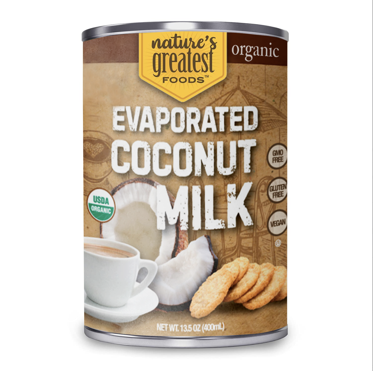 Nature's Greatest Foods Organic Evaporated Coconut Milk 12 units per case 13.5 oz