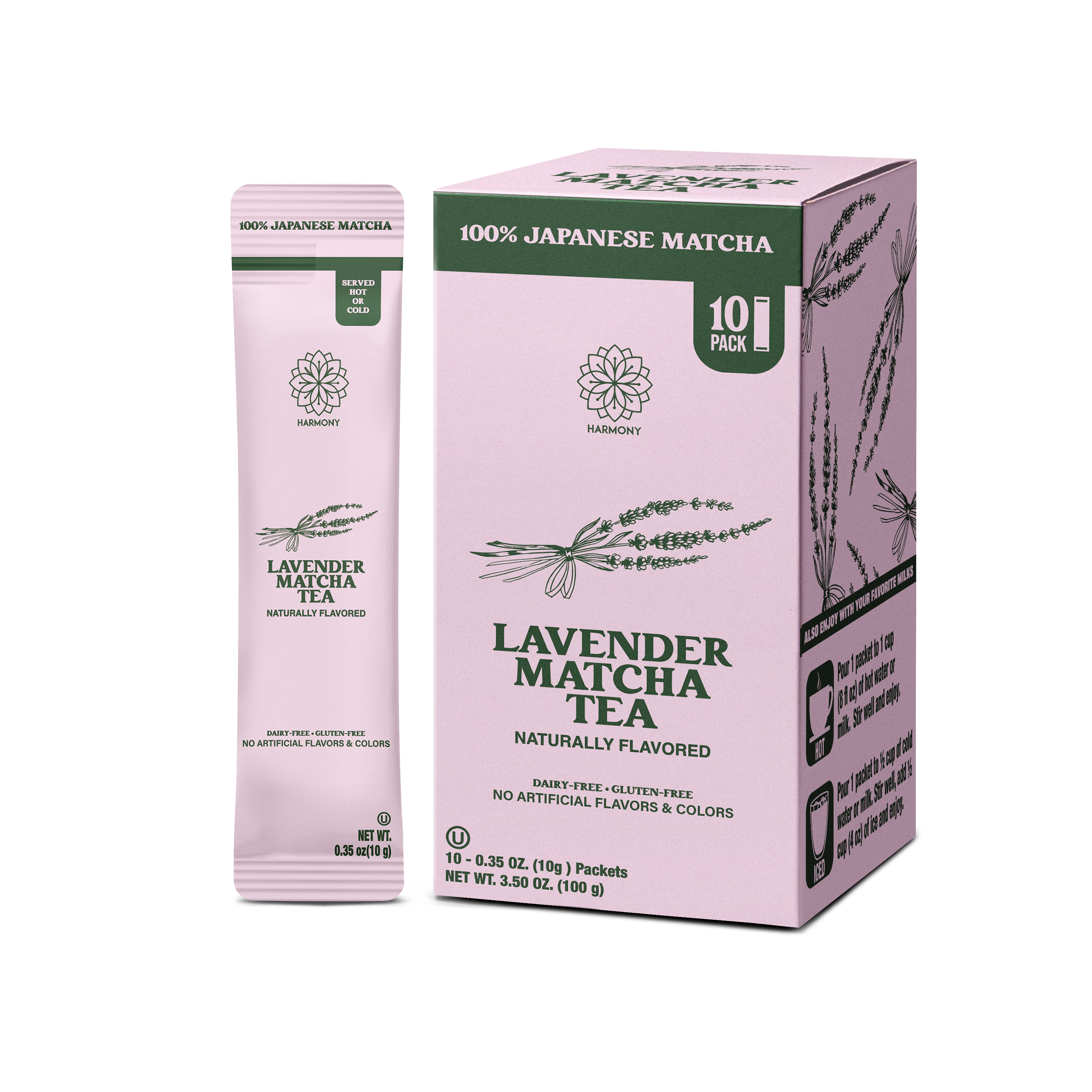 HARMONY Lavender Matcha Tea 10 pack -CASE 6 units per case 0.0 oz