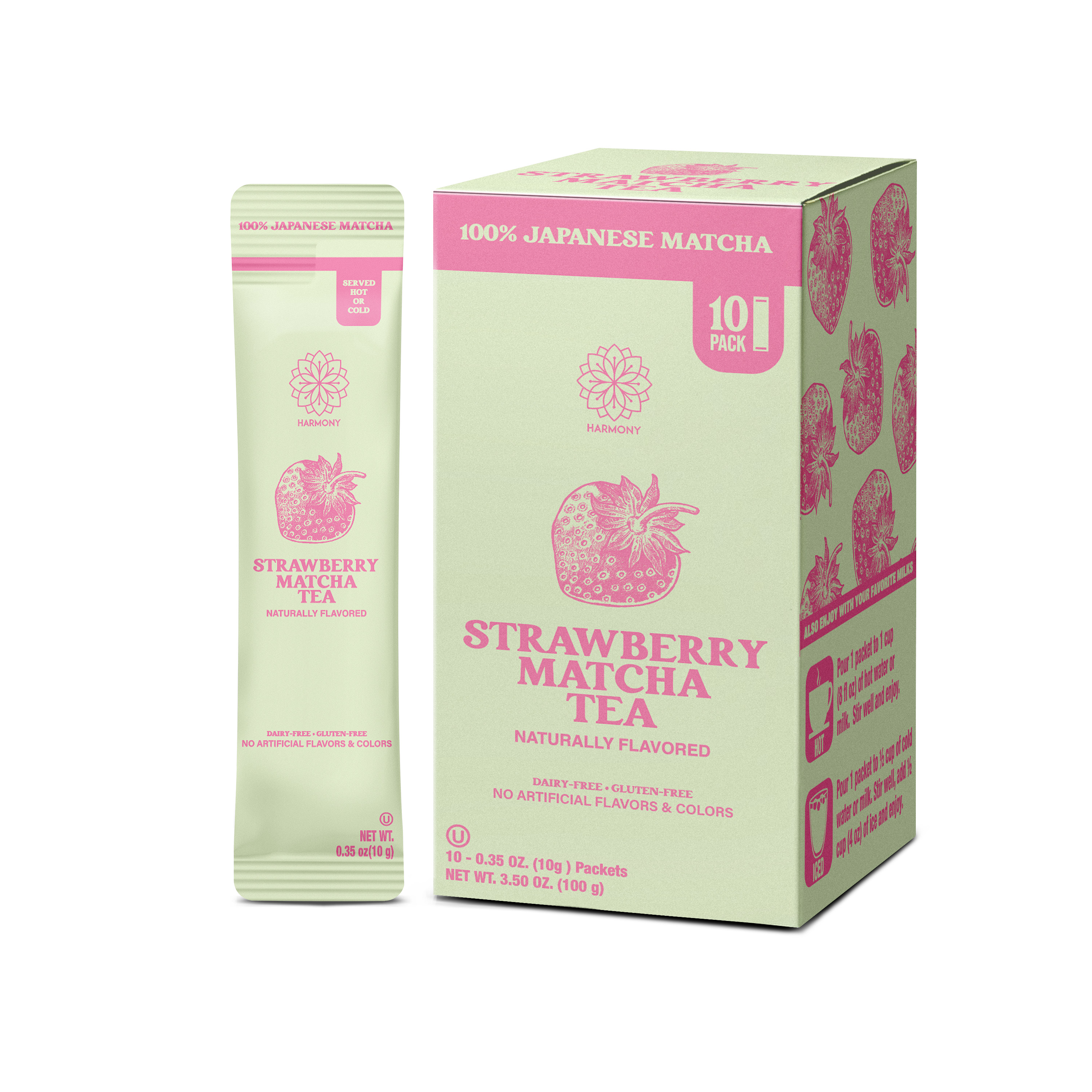 HARMONY Strawberry Matcha Tea 10 pack -CASE 6 units per case 0.0 oz