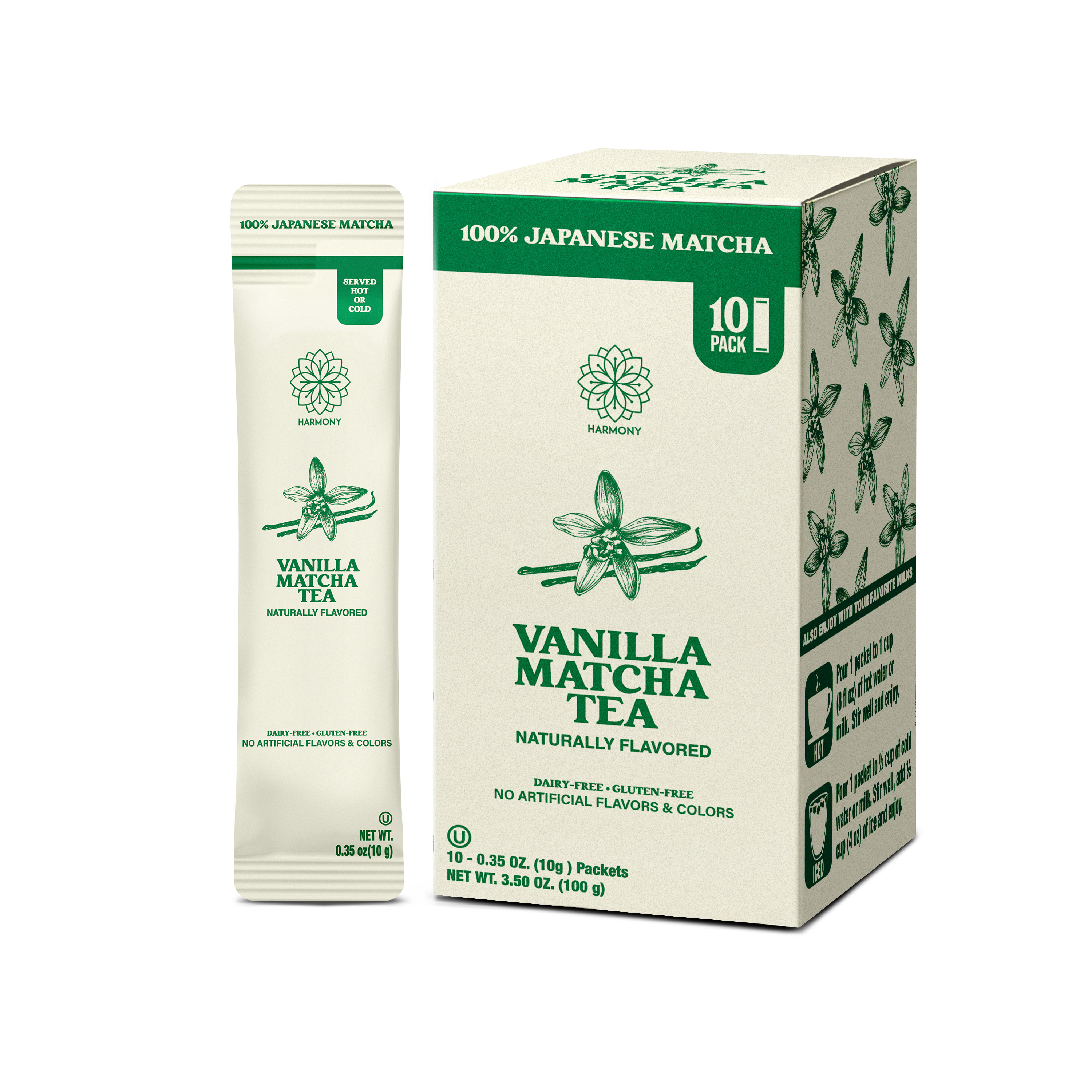 HARMONY Vanilla Matcha Tea 10 pack -CASE 6 units per case 0.0 oz