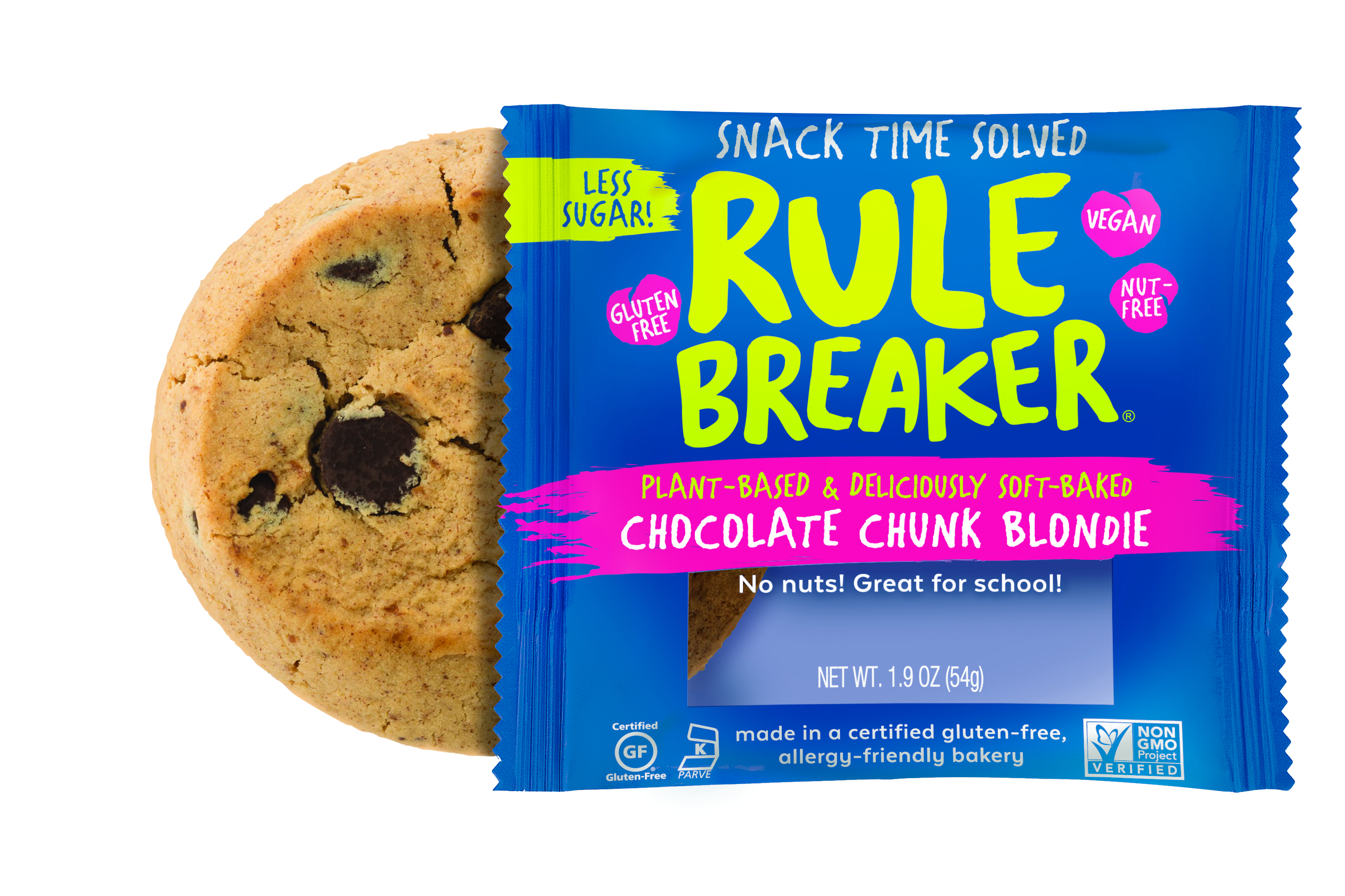 Rule Breaker Snacks Chocolate Chunk Blondie 12 innerpacks per case 1.9 oz