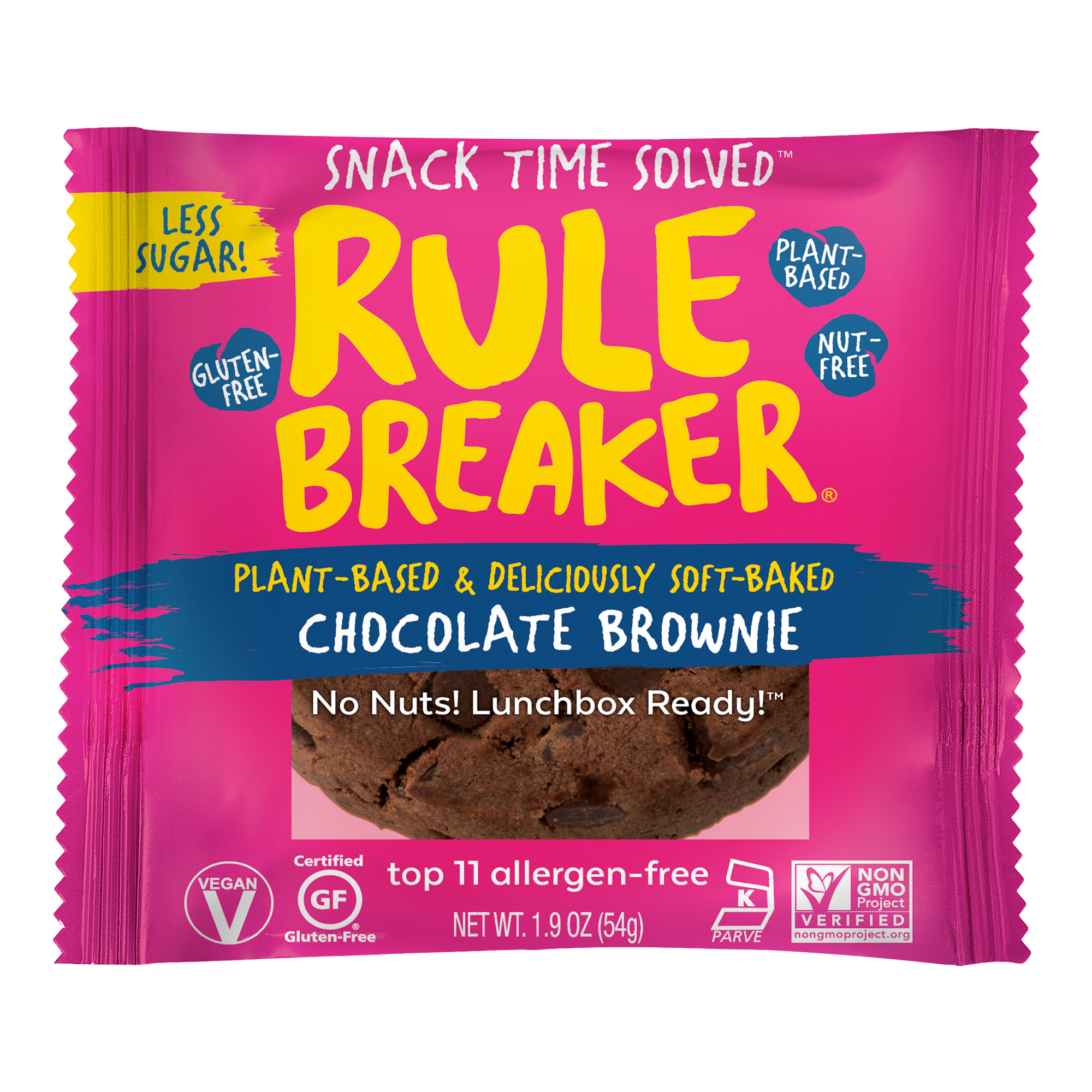 Rule Breaker Snacks Deep Chocolate Brownie 12 innerpacks per case 22.8 oz