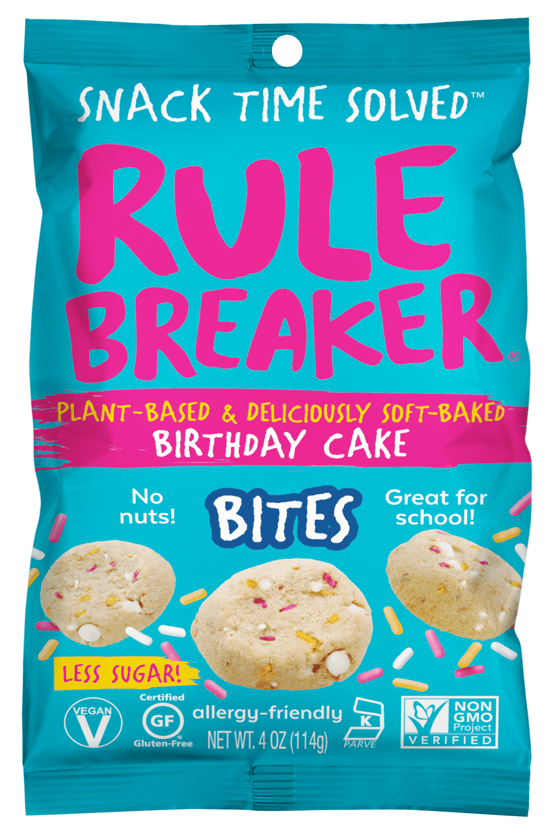 Rule Breaker Snacks Birthday Cake Bites 6 units per case 4.0 oz