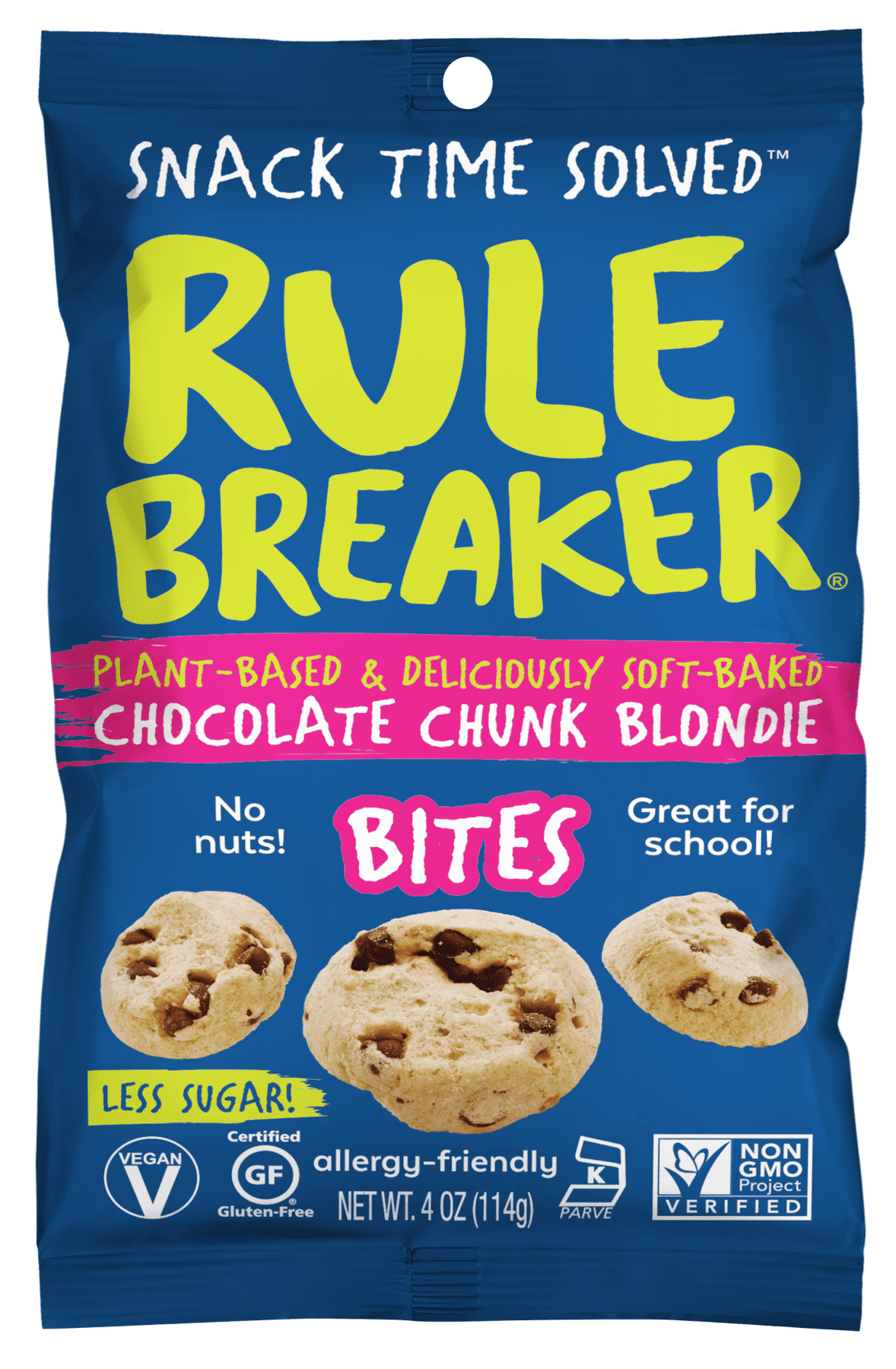 Rule Breaker Snacks Choc Chunk Blondie Bites 6 units per case 4.0 oz