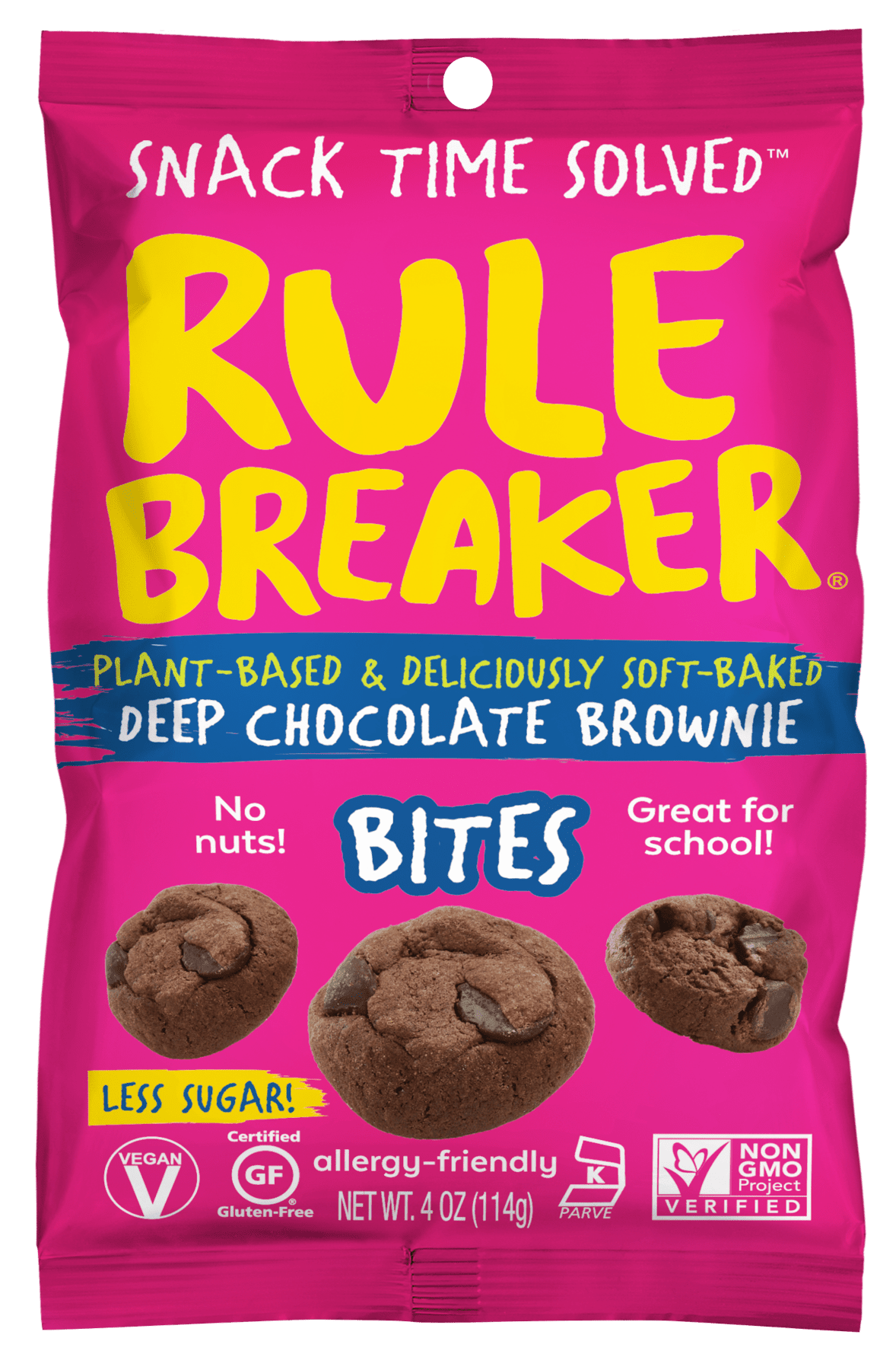 Rule Breaker Snacks Choc Brownie Bites 6 units per case 4.0 oz