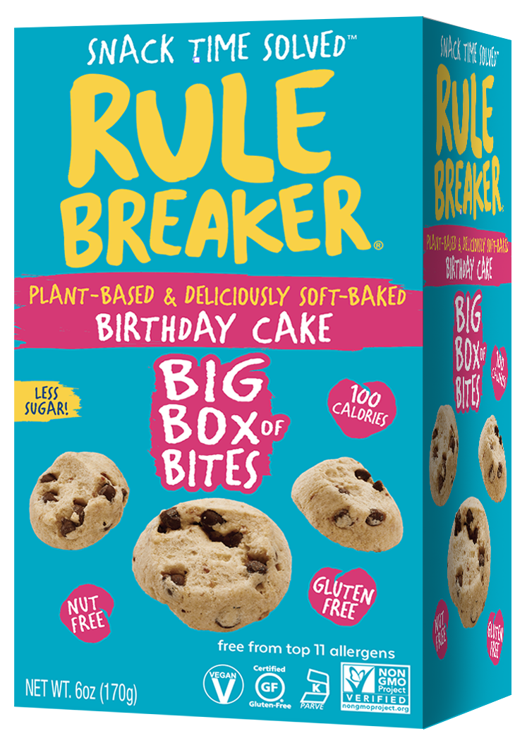 Rule Breaker Snacks Birthday Cake Big Box of Bites 6 units per case 6.0 oz