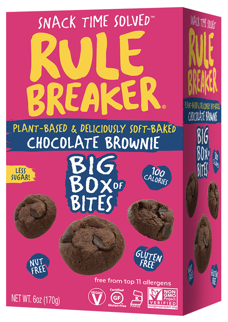 Rule Breaker Snacks Brownie Big Box of Bites 6 units per case 6.0 oz