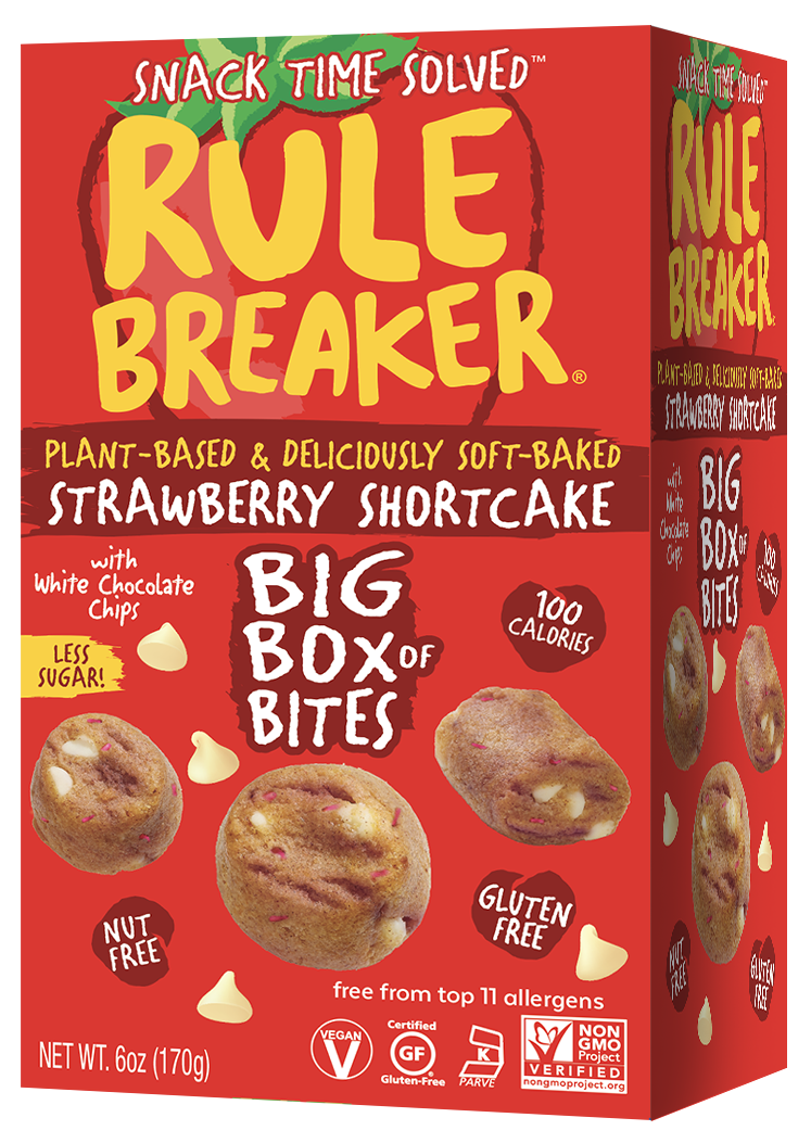 Rule Breaker Snacks Strawberry Shortcake Big Box of Bites 6 units per case 6.0 oz