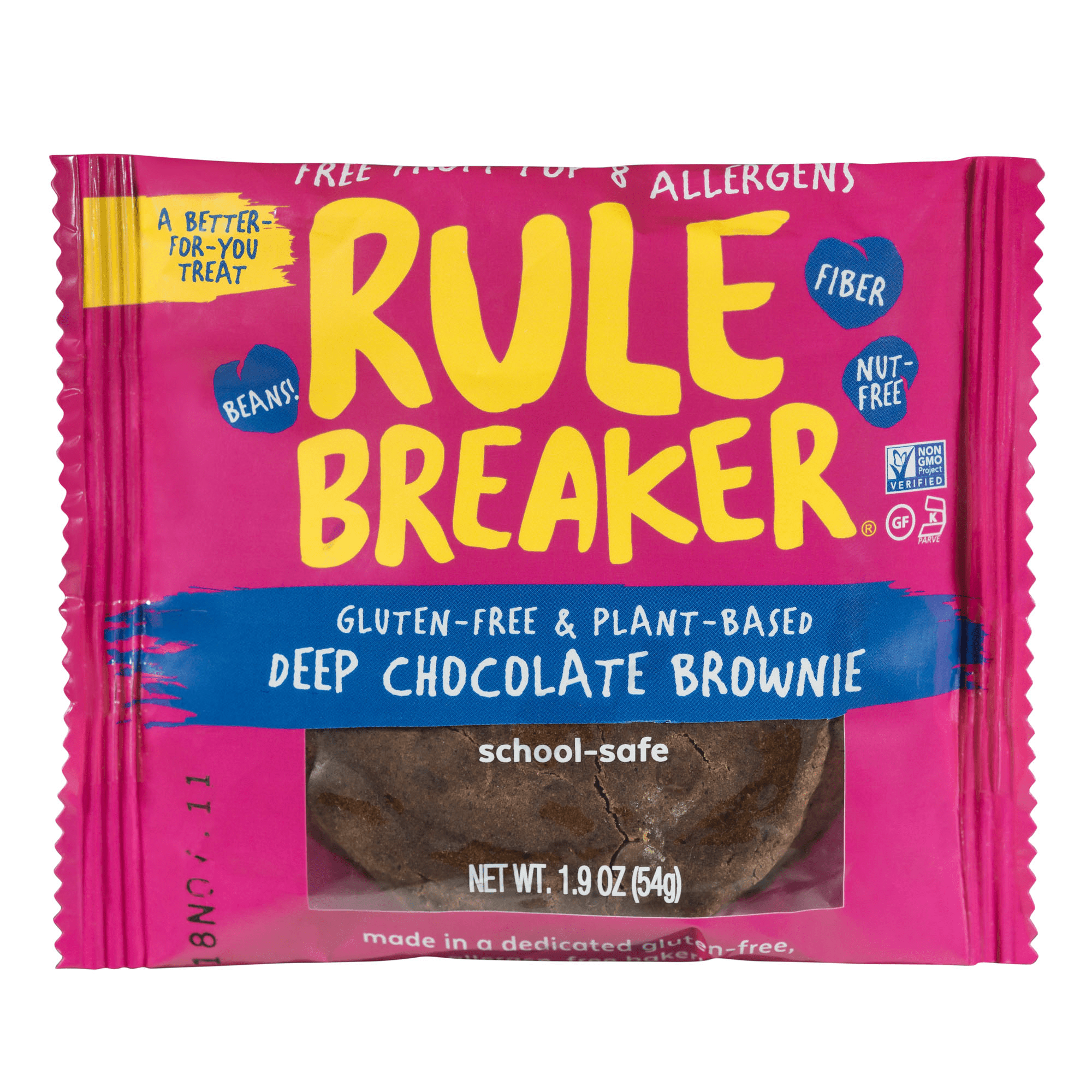 Rule Breaker Snacks Deep Chocolate Brownie 12 innerpacks per case 22.8 oz