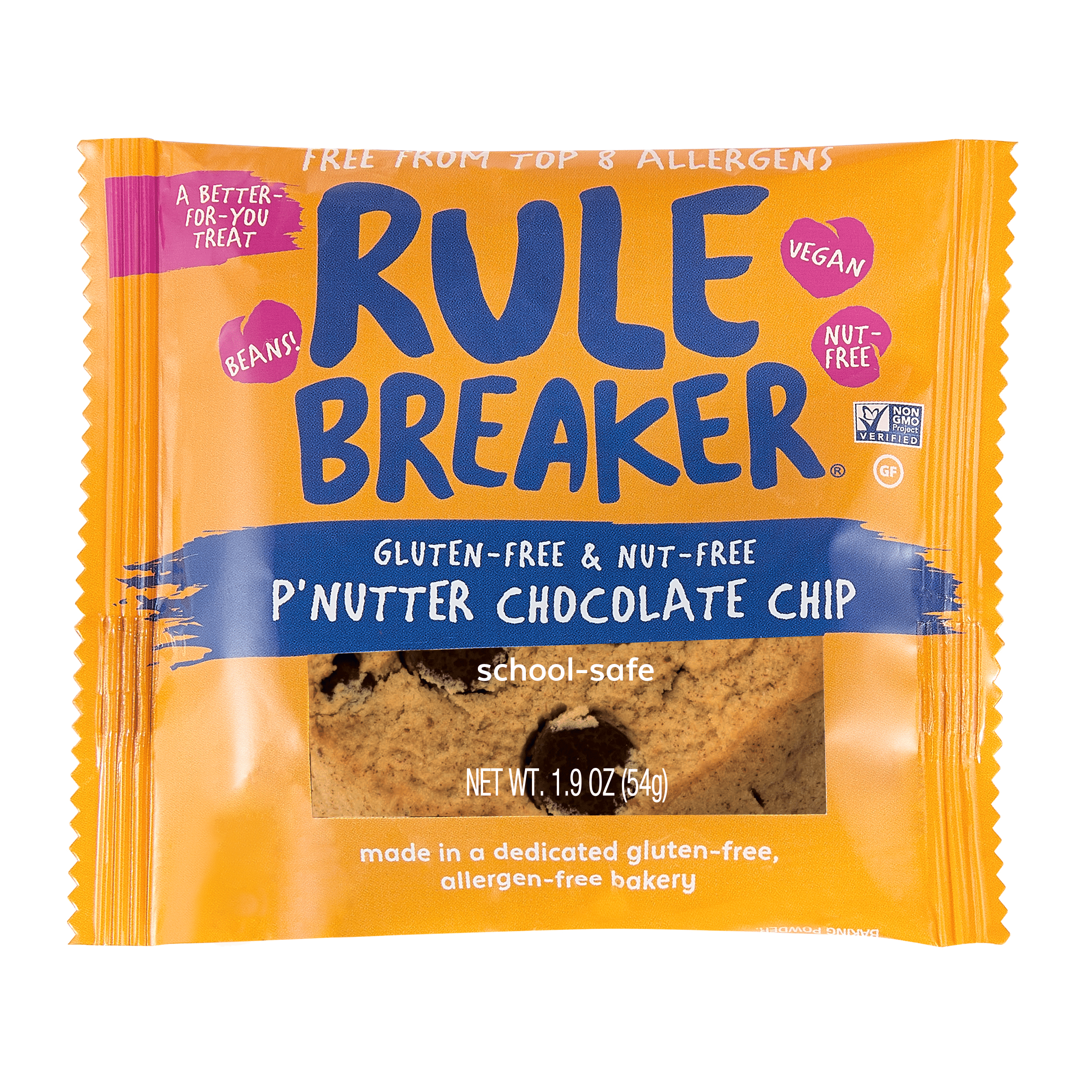 Rule Breaker Snacks P'Nutter Chocolate Chip Blondie 12 innerpacks per case 22.8 oz