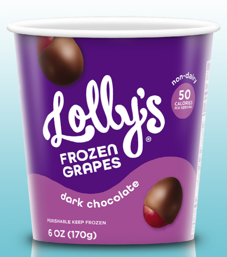 Lolly’s Frozen Grapes Dark Chocolate Frozen Red Seedless Grapes 6oz. pint 6 units per case 6.0 oz