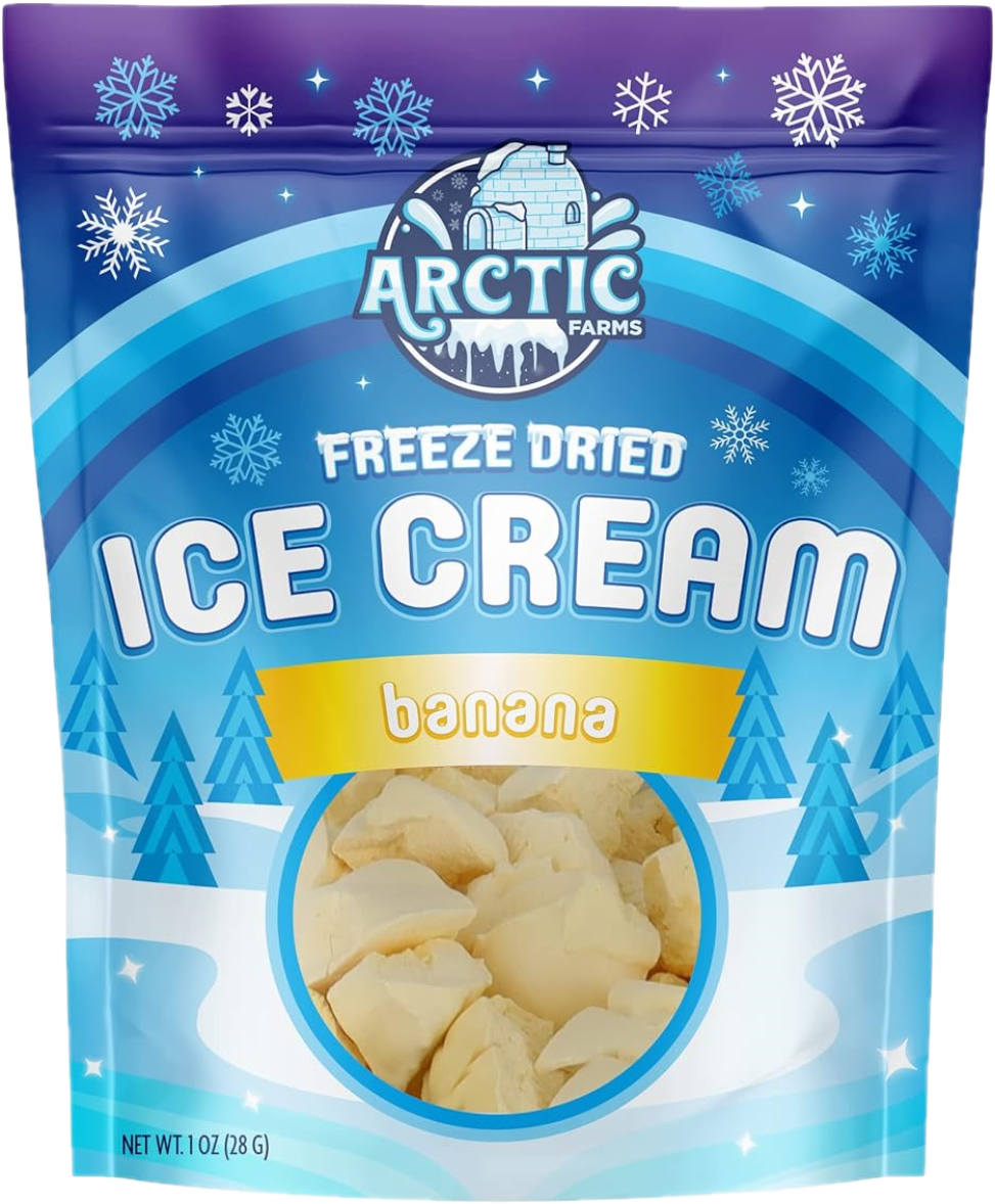 Freeze Dried Ice Cream That Does Not Melt (Banana) (1oz) 12 units per case