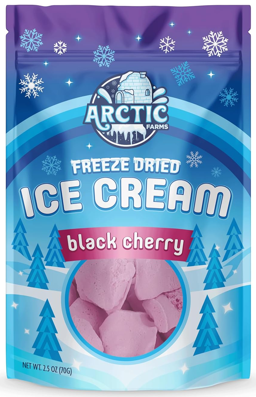 Freeze Dried Ice Cream That Does Not Melt (Black Cherry) (2.5oz) 12 units per case