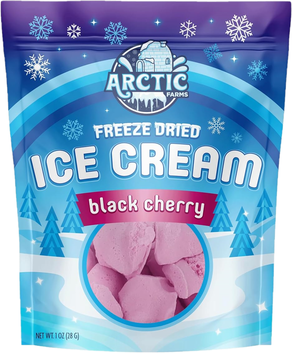 Freeze Dried Ice Cream That Does Not Melt (Black Cherry) (1oz) 12 units per case