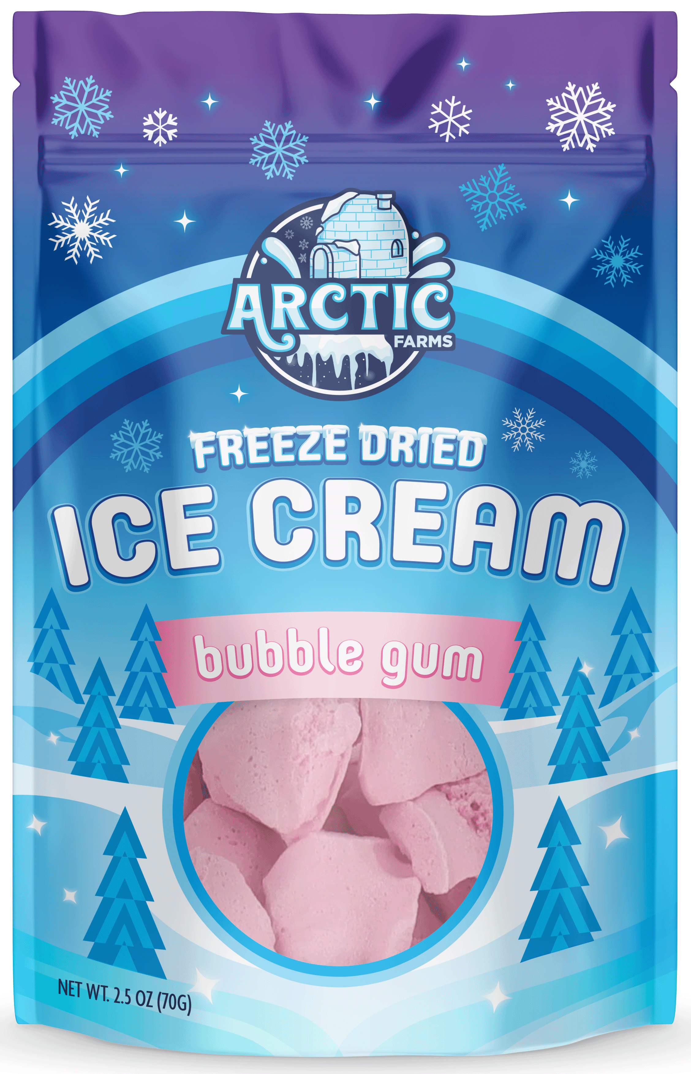 Freeze Dried Ice Cream That Does Not Melt (Bubble Gum) (2.5oz) 12 units per case