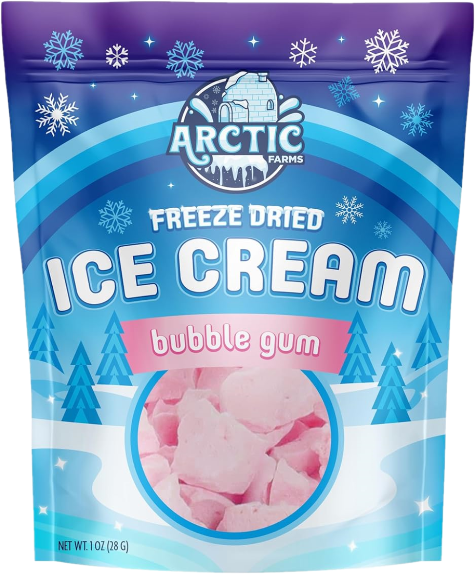 Freeze Dried Ice Cream That Does Not Melt (Bubble Gum) (1oz) 12 units per case