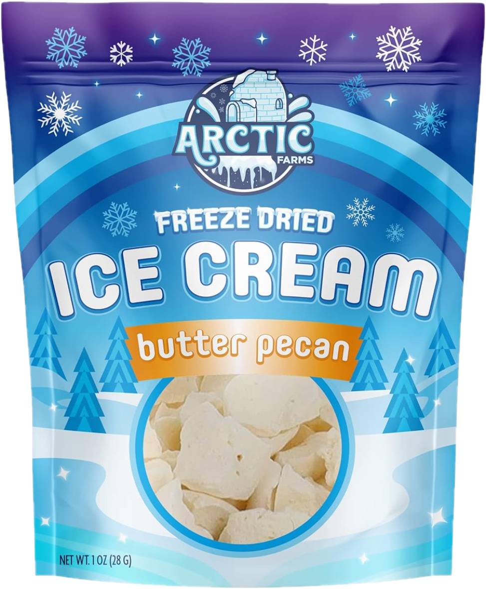 Freeze Dried Ice Cream That Does Not Melt (Butter Pecan) (1oz) 12 units per case