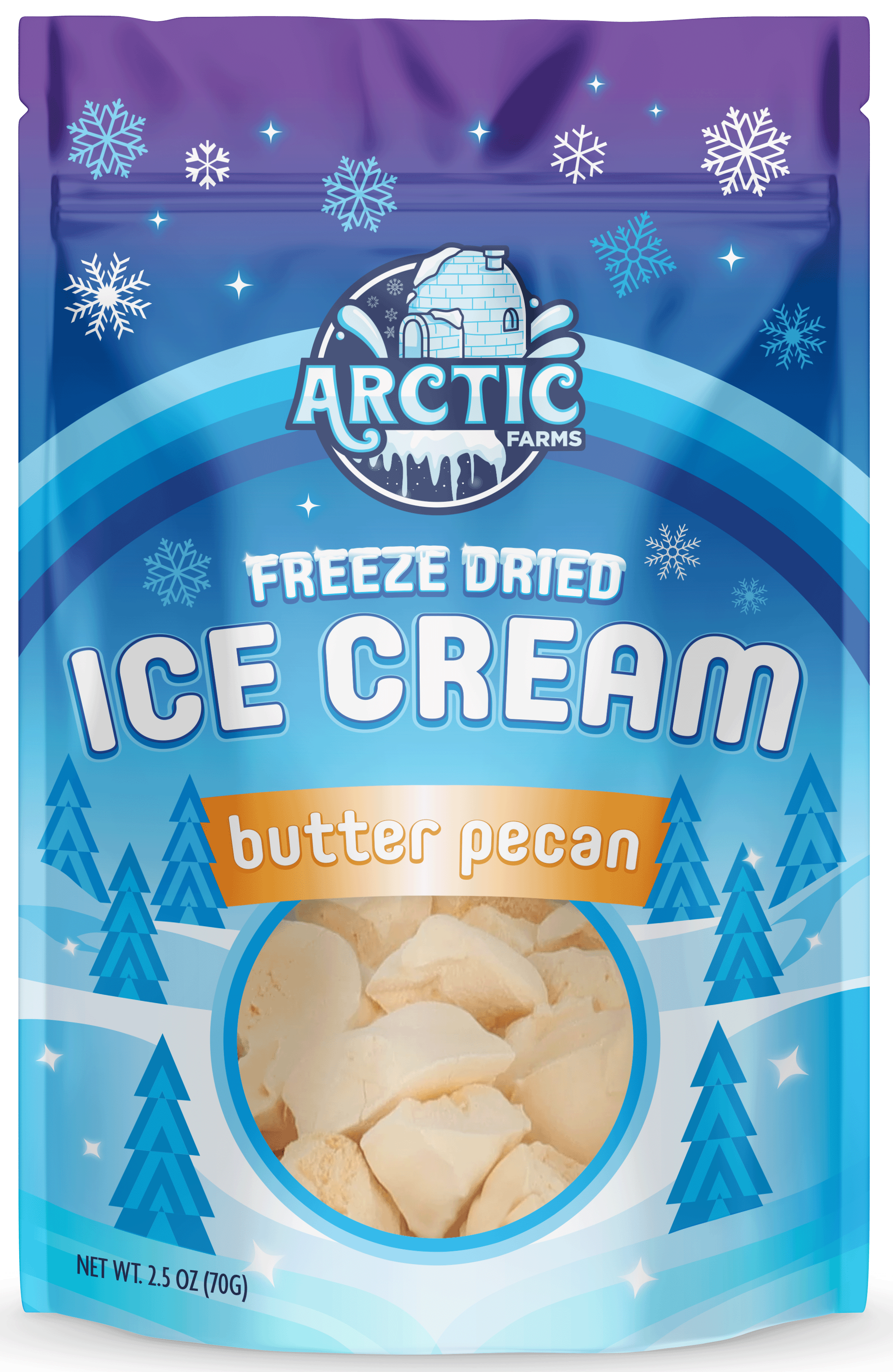 Freeze Dried Ice Cream That Does Not Melt (Butter Pecan) (2.5oz) 12 units per case