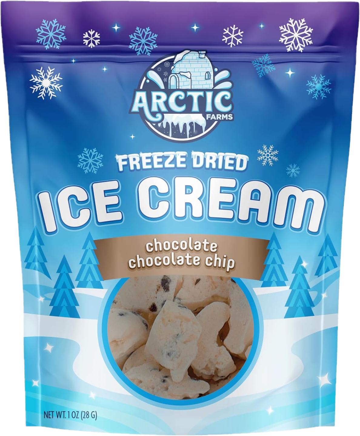 Freeze Dried Ice Cream That Does Not Melt (Chocolate Chocolate Chip) (1oz) 12 units per case