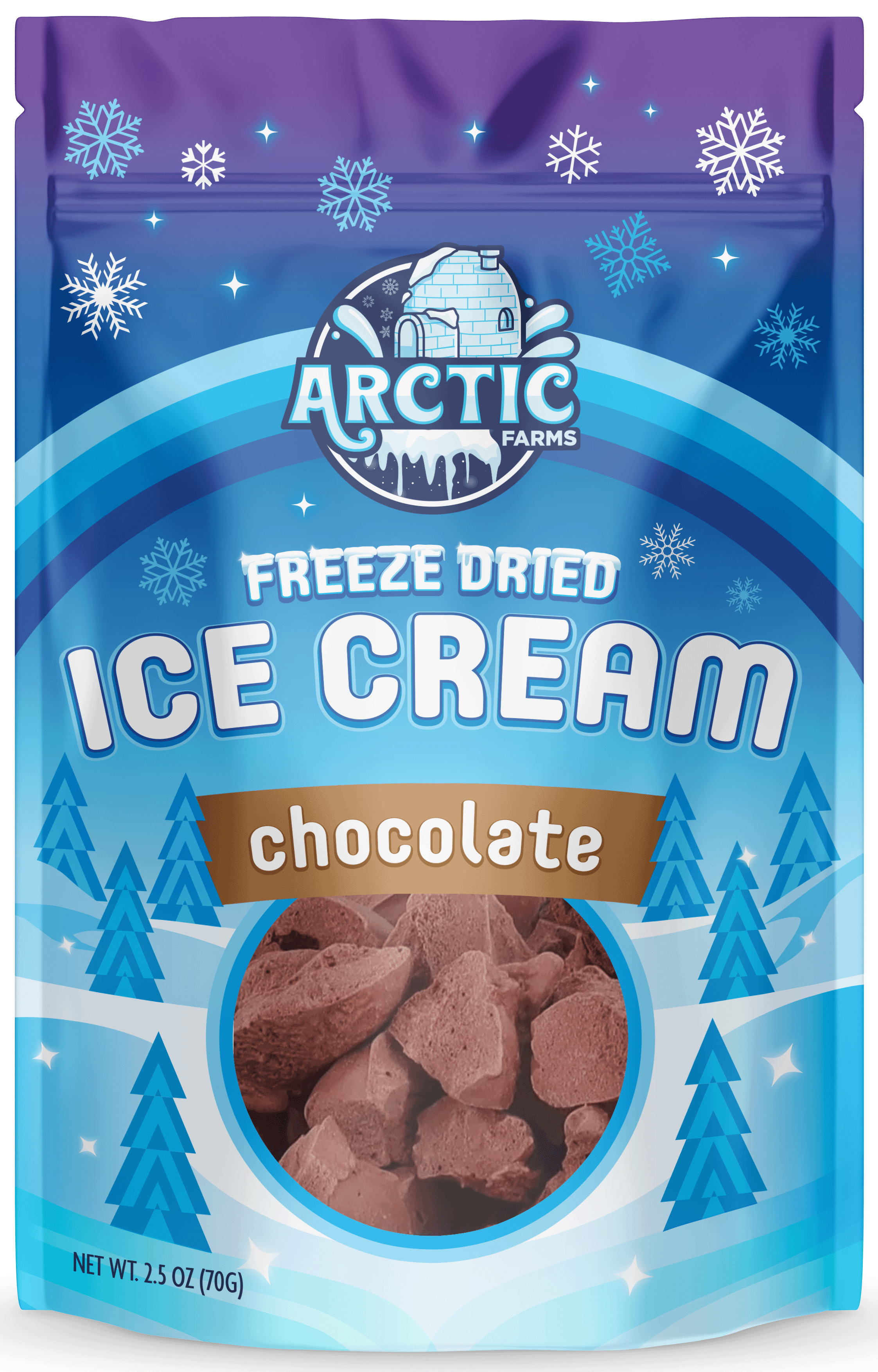 Freeze Dried Ice Cream That Does Not Melt (Chocolate) (2.5oz) 12 units per case