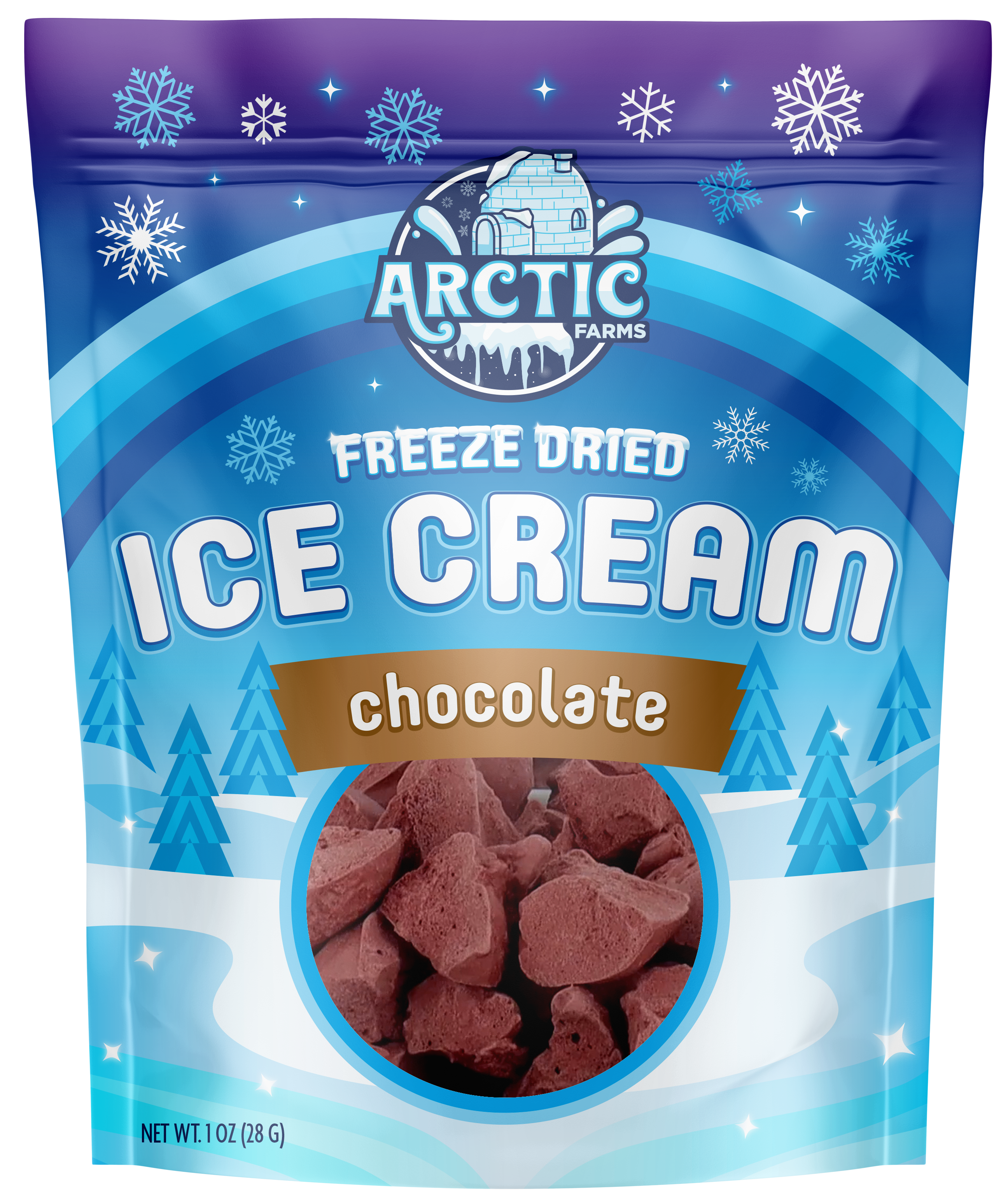 Freeze Dried Ice Cream That Does Not Melt (Chocolate) (1oz) 12 units per case