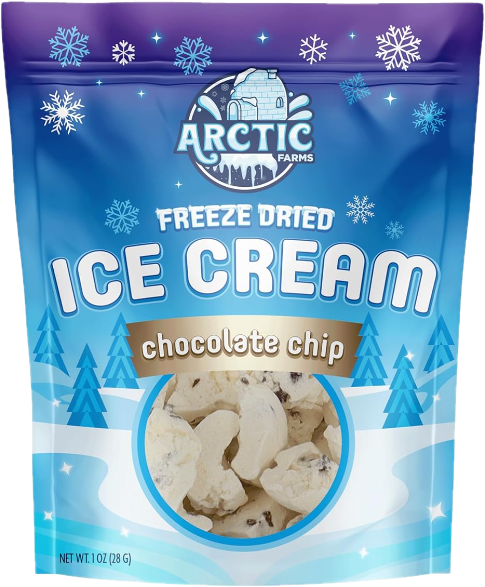 Freeze Dried Ice Cream That Does Not Melt (Chocolate Chip) (1oz) 12 units per case