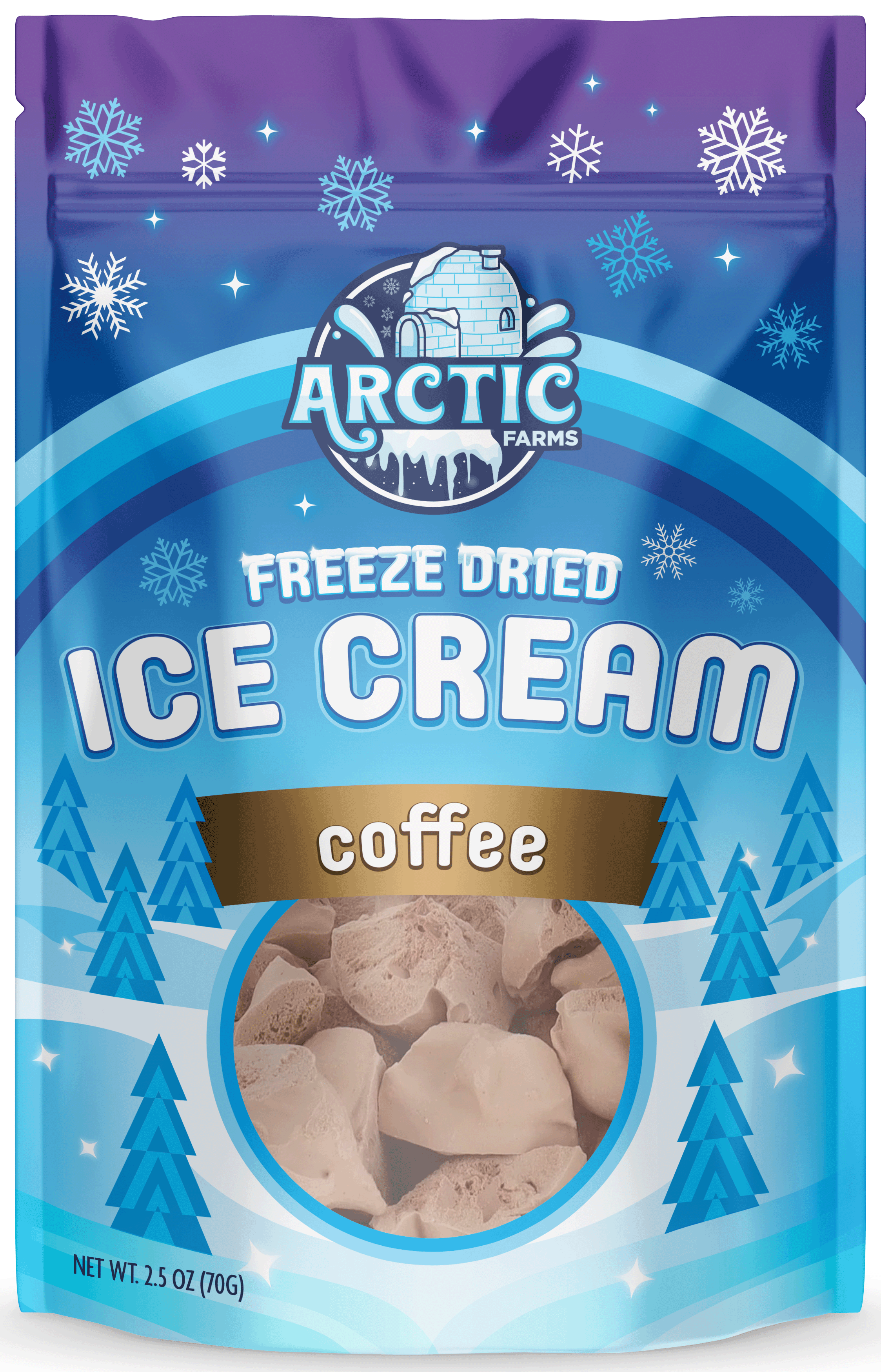 Freeze Dried Ice Cream That Does Not Melt (Coffee) (2.5oz) 12 units per case