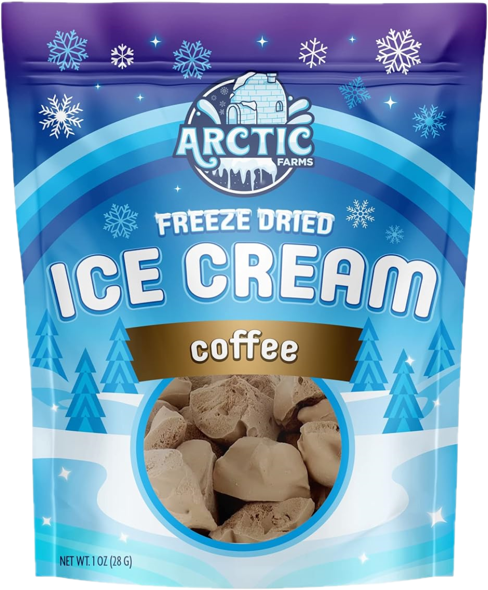 Freeze Dried Ice Cream That Does Not Melt (Coffee) (1oz) 12 units per case