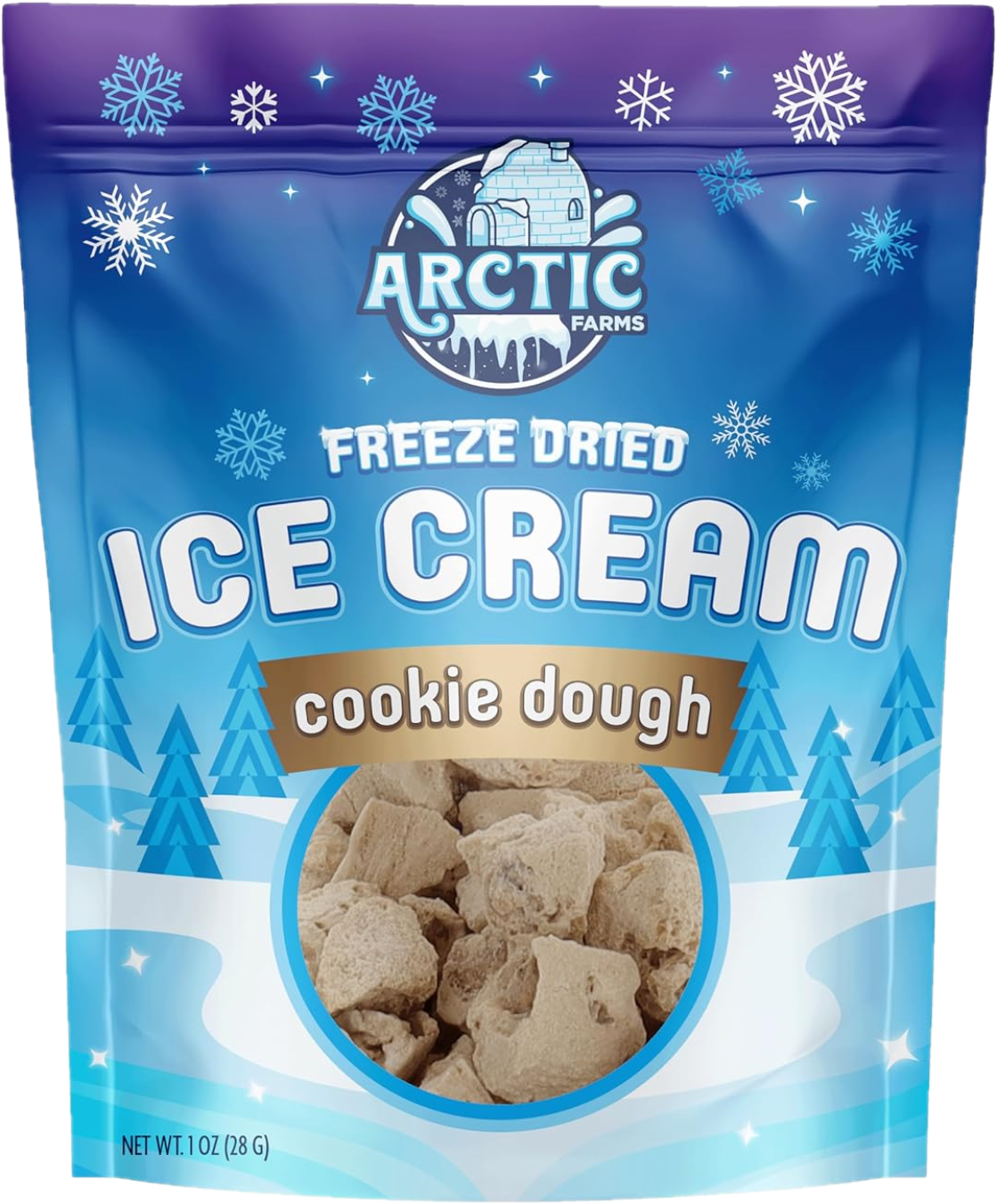 Freeze Dried Ice Cream That Does Not Melt (Cookie Dough) (1oz) 12 units per case