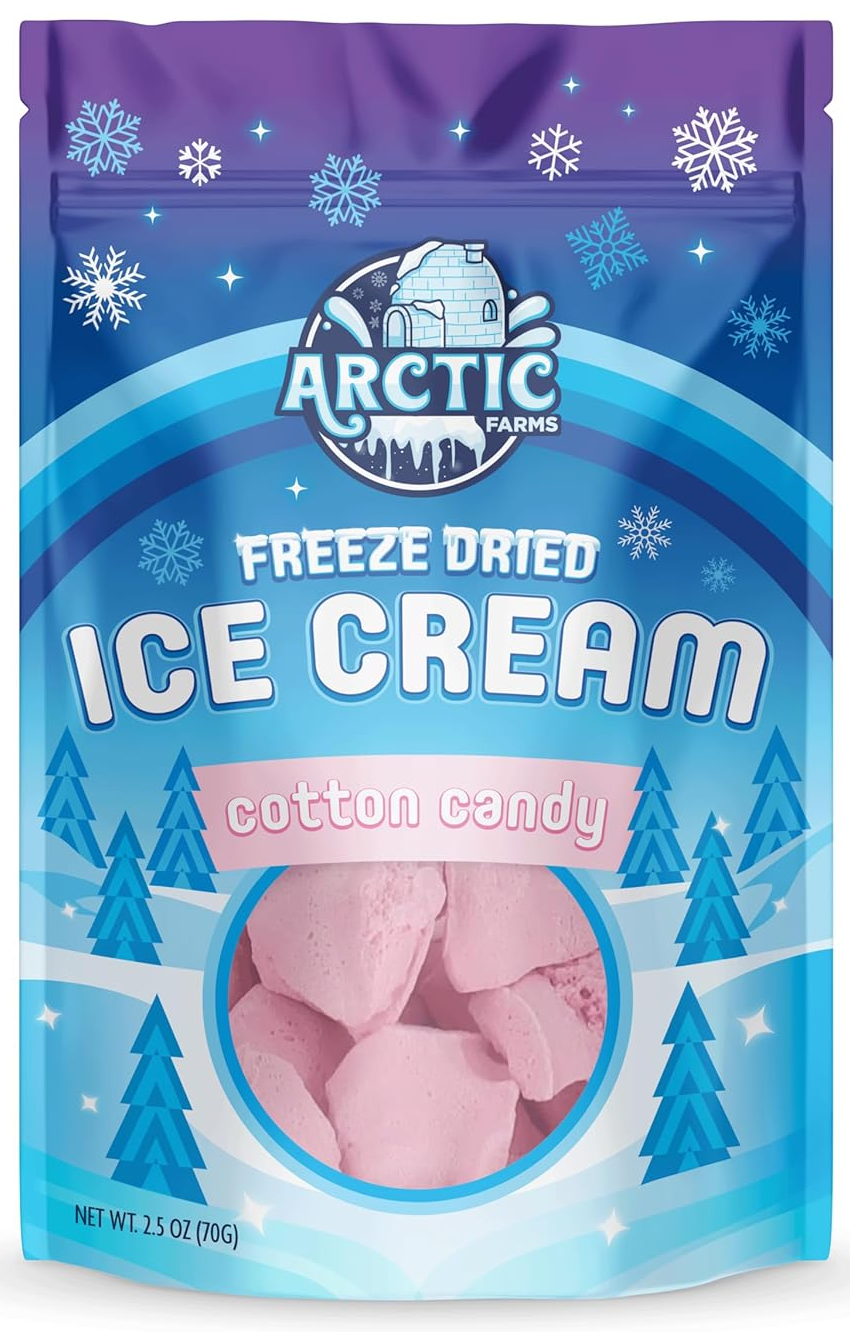 Freeze Dried Ice Cream That Does Not Melt (Cotton Candy Pink) (2.5oz) 12 units per case