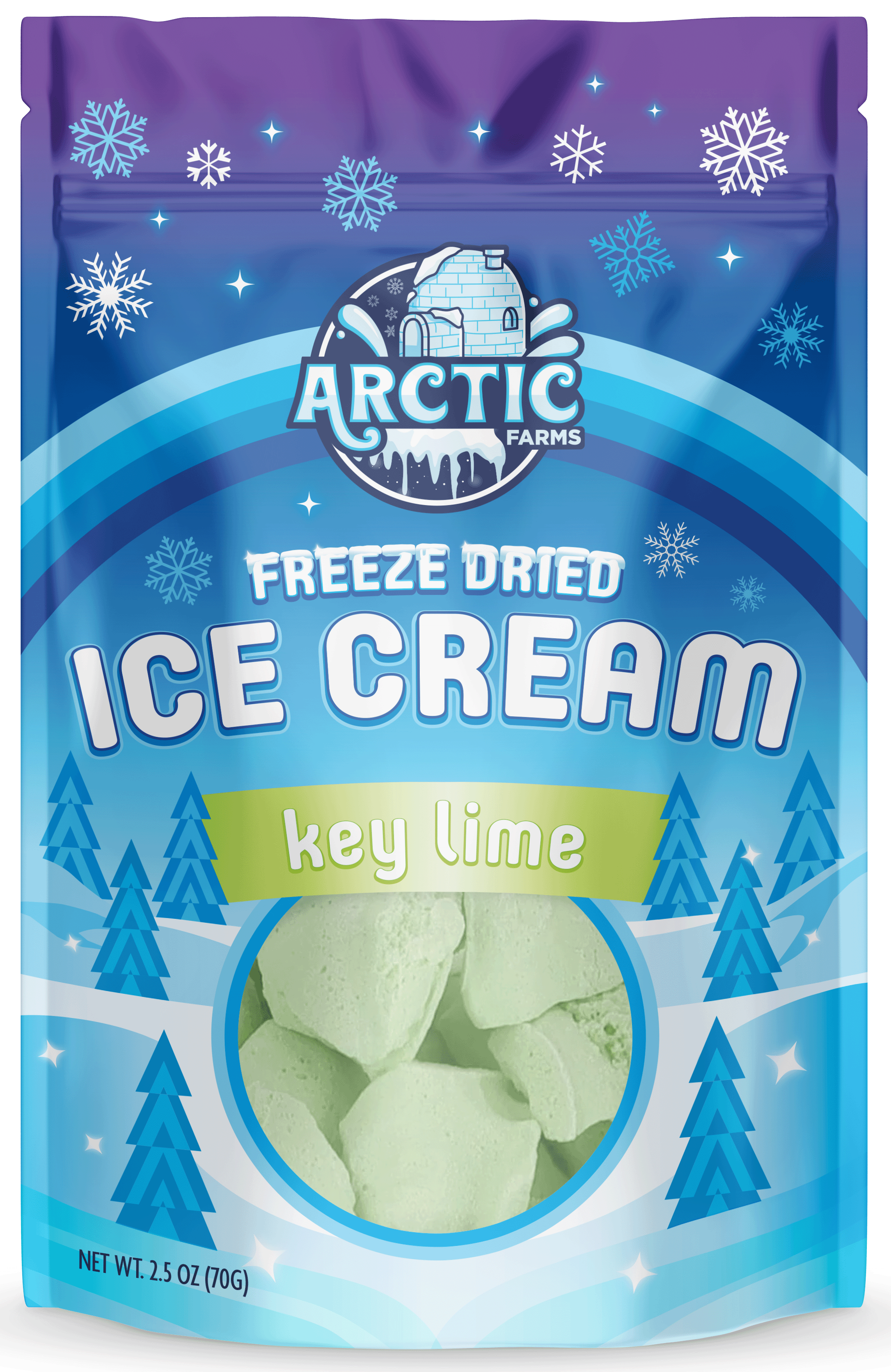 Freeze Dried Ice Cream That Does Not Melt (Key Lime) (2.5oz) 12 units per case