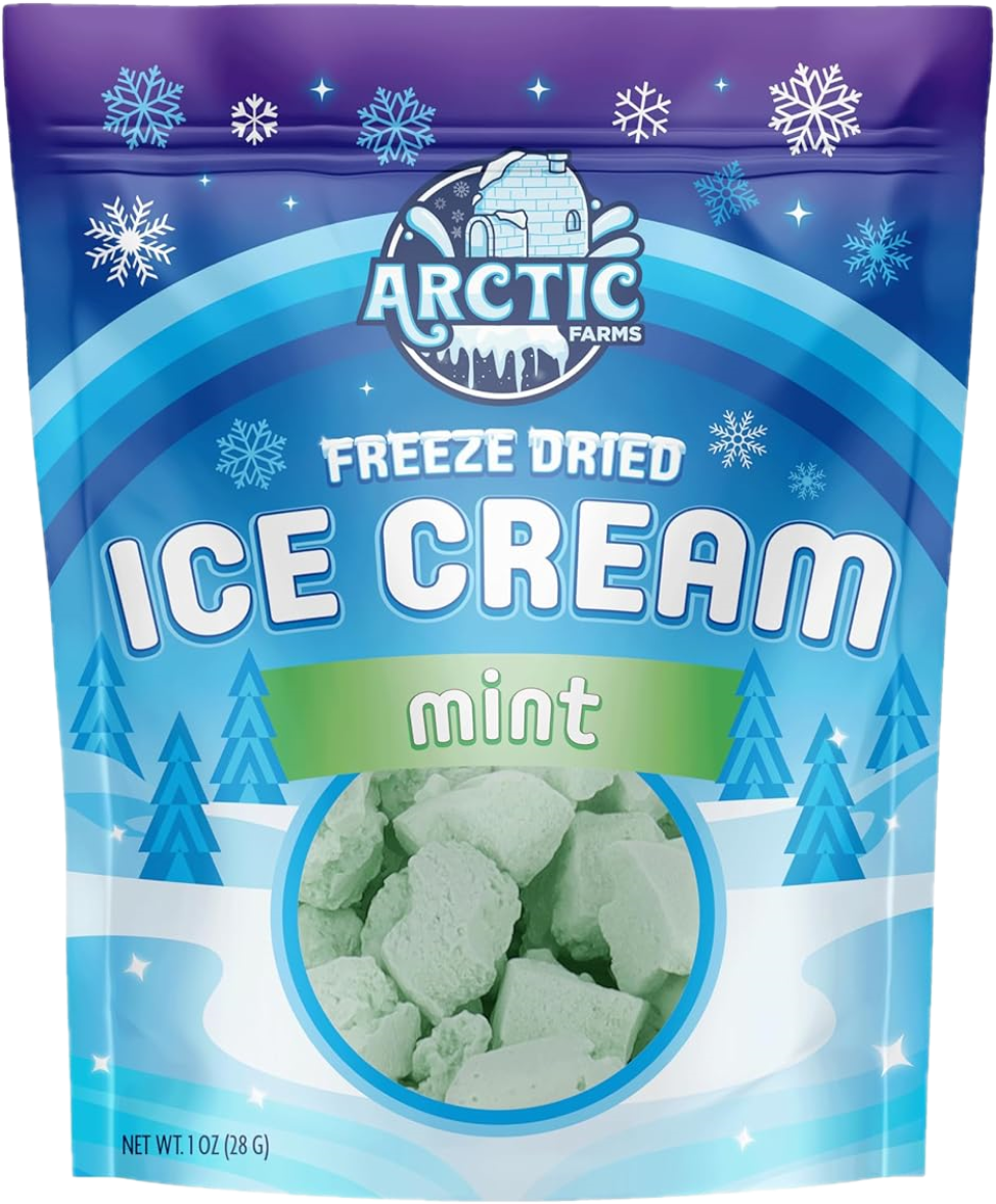 Freeze Dried Ice Cream That Does Not Melt (Mint) (1oz) 12 units per case