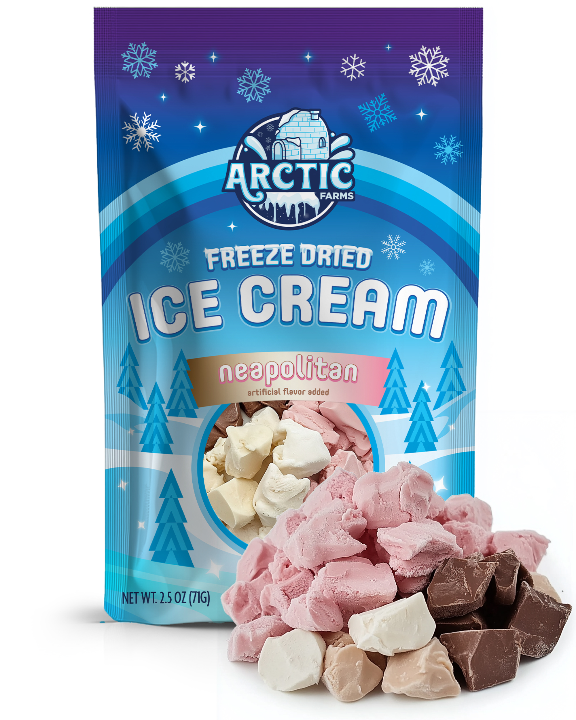 Freeze Dried Ice Cream That Does Not Melt (Neapolitan) (2.5oz) 12 units per case 0.0 lb