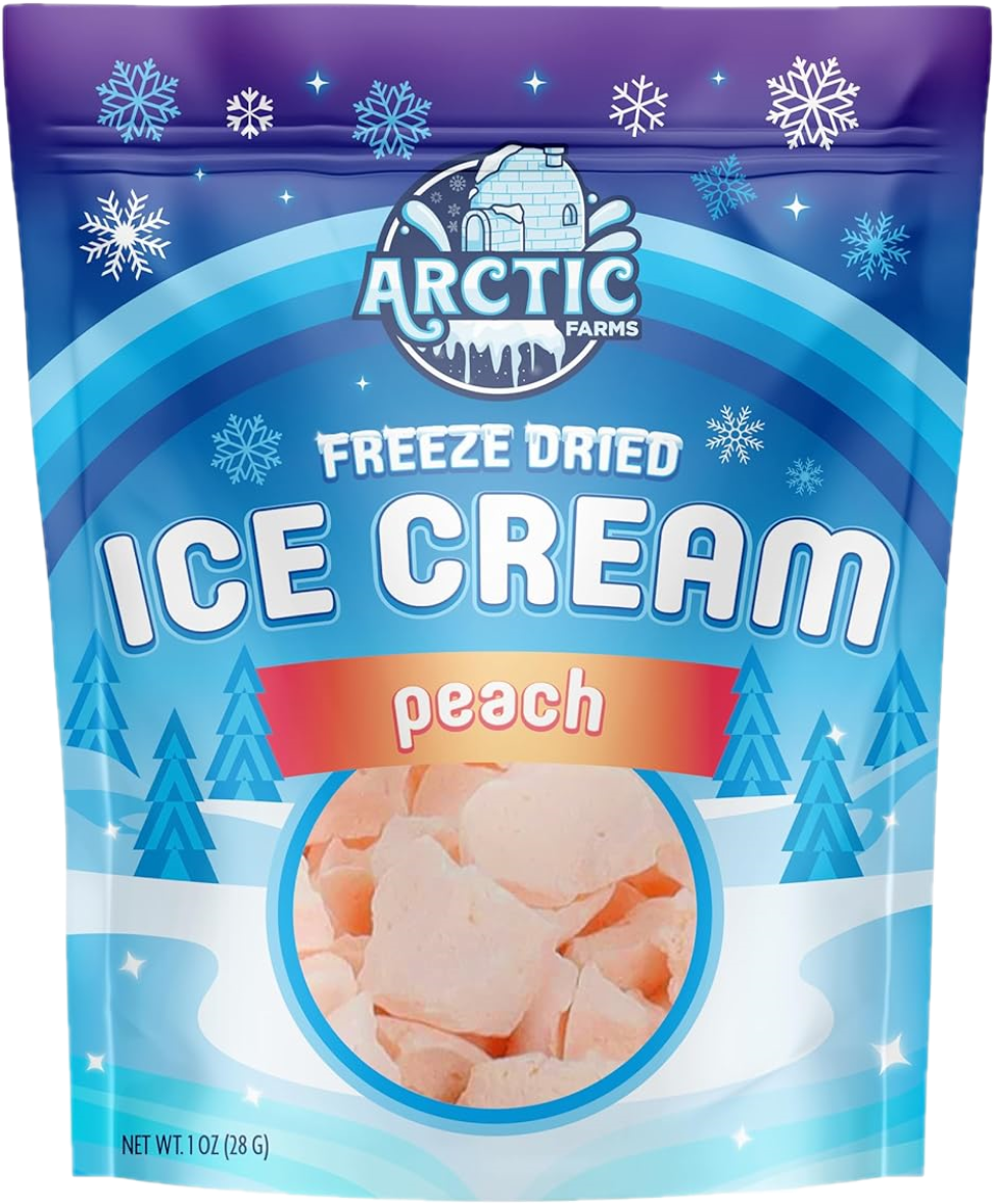 Freeze Dried Ice Cream That Does Not Melt (Peach) (1oz) 12 units per case