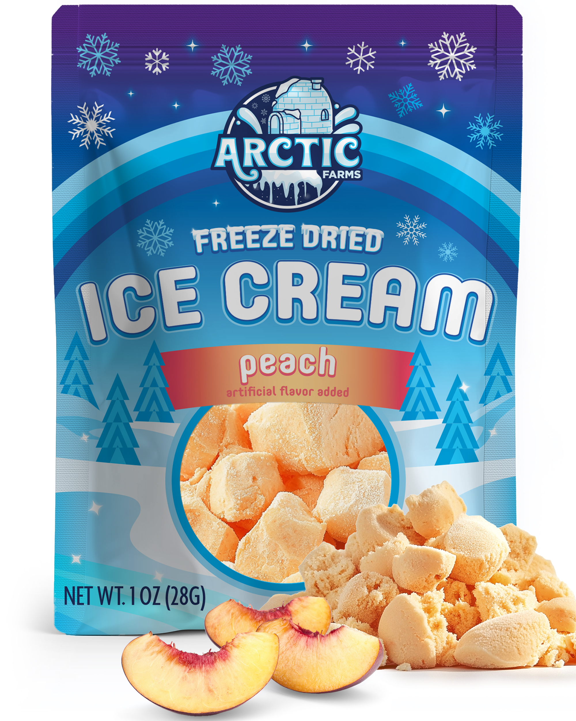 Freeze Dried Ice Cream That Does Not Melt (Peach) (1oz) 12 units per case 0.0 lb