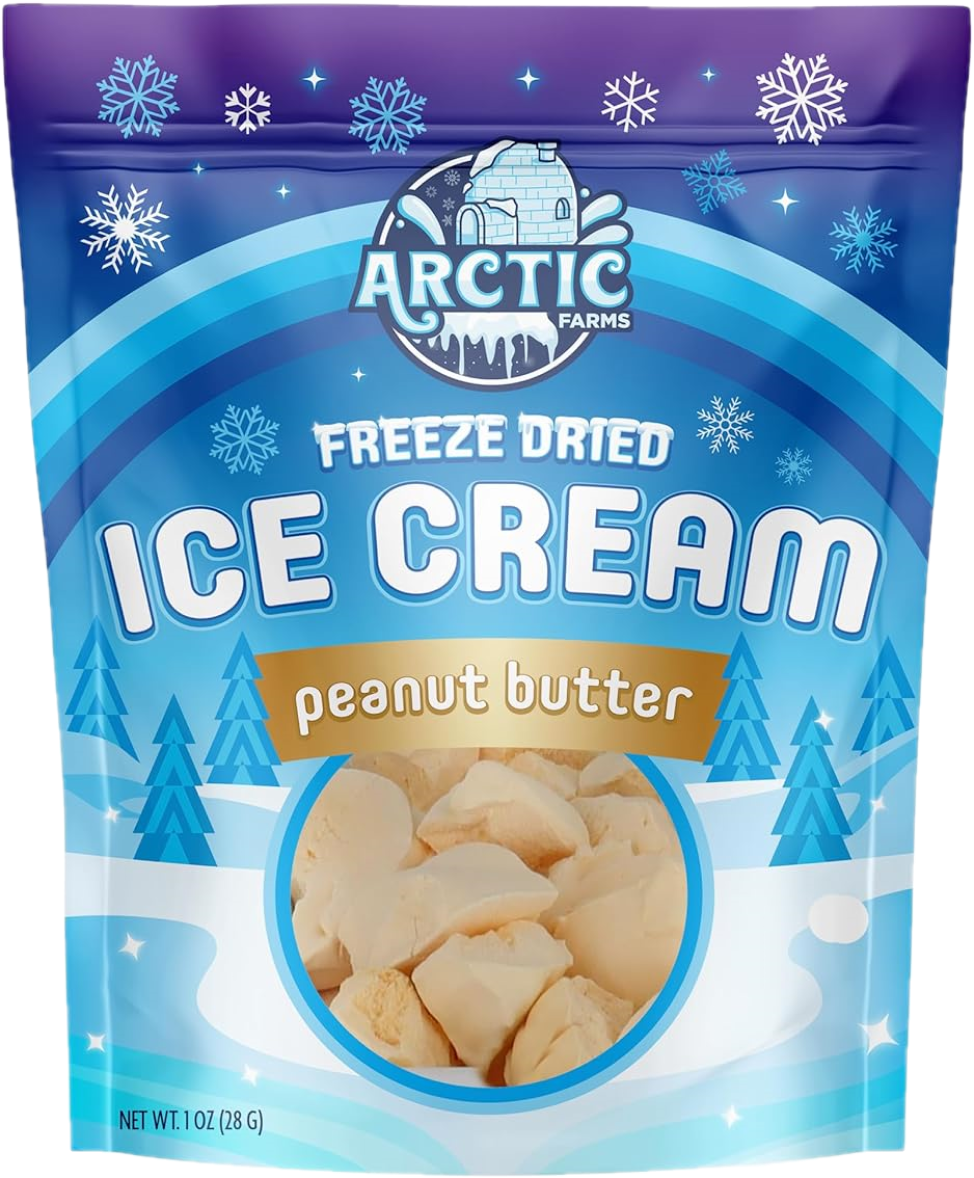 Freeze Dried Ice Cream That Does Not Melt (Peanut butter) (1oz) 12 units per case