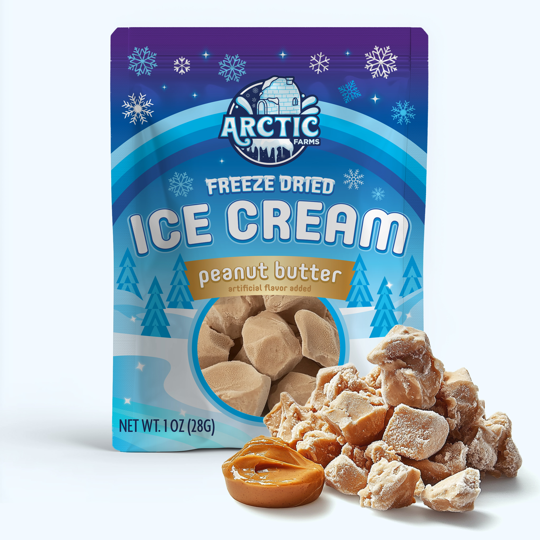 Freeze Dried Ice Cream That Does Not Melt (Peanut butter) (1oz) 24 units per case 1.0 oz