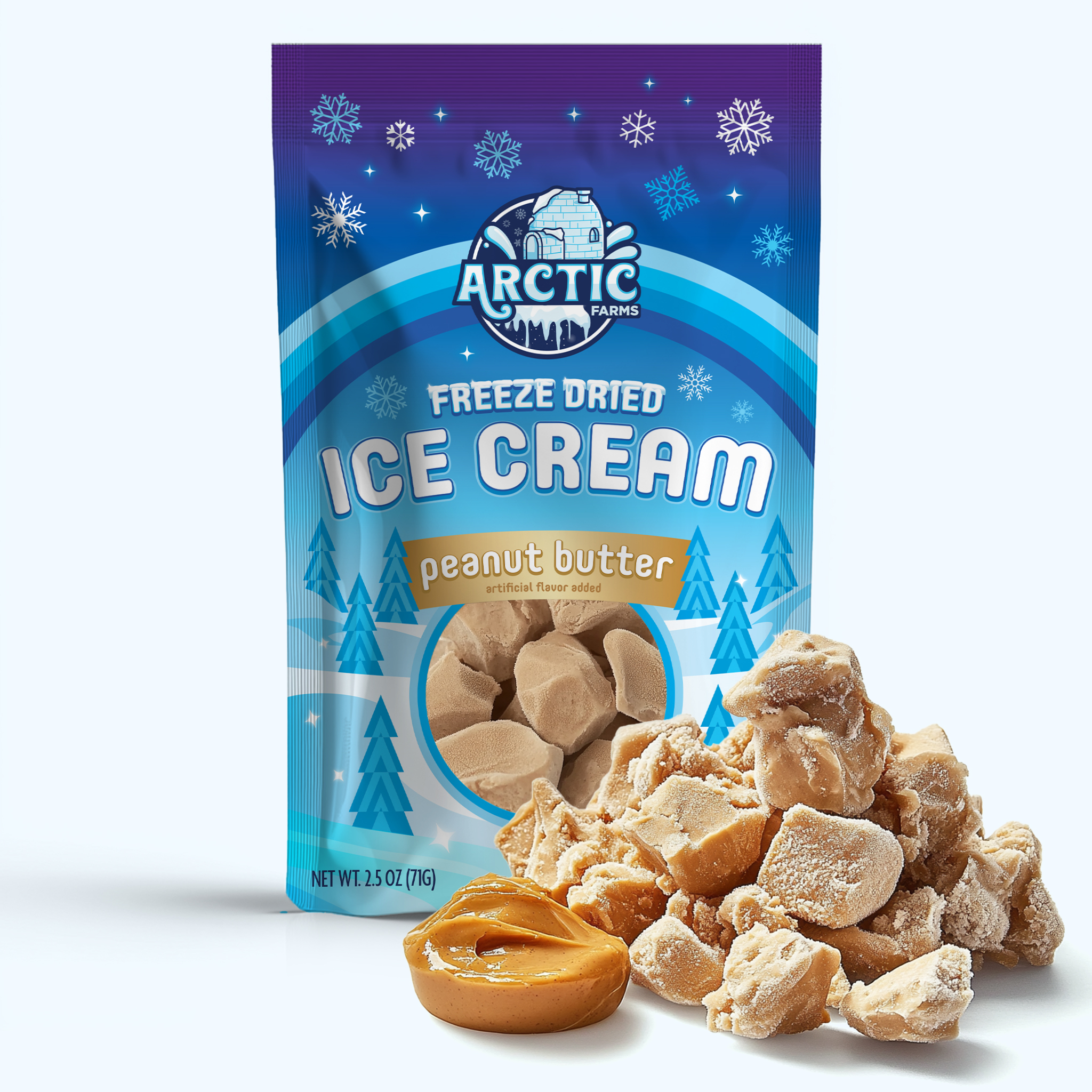 Freeze Dried Ice Cream That Does Not Melt (Peanut butter) (2.5oz) 24 units per case 2.5 oz