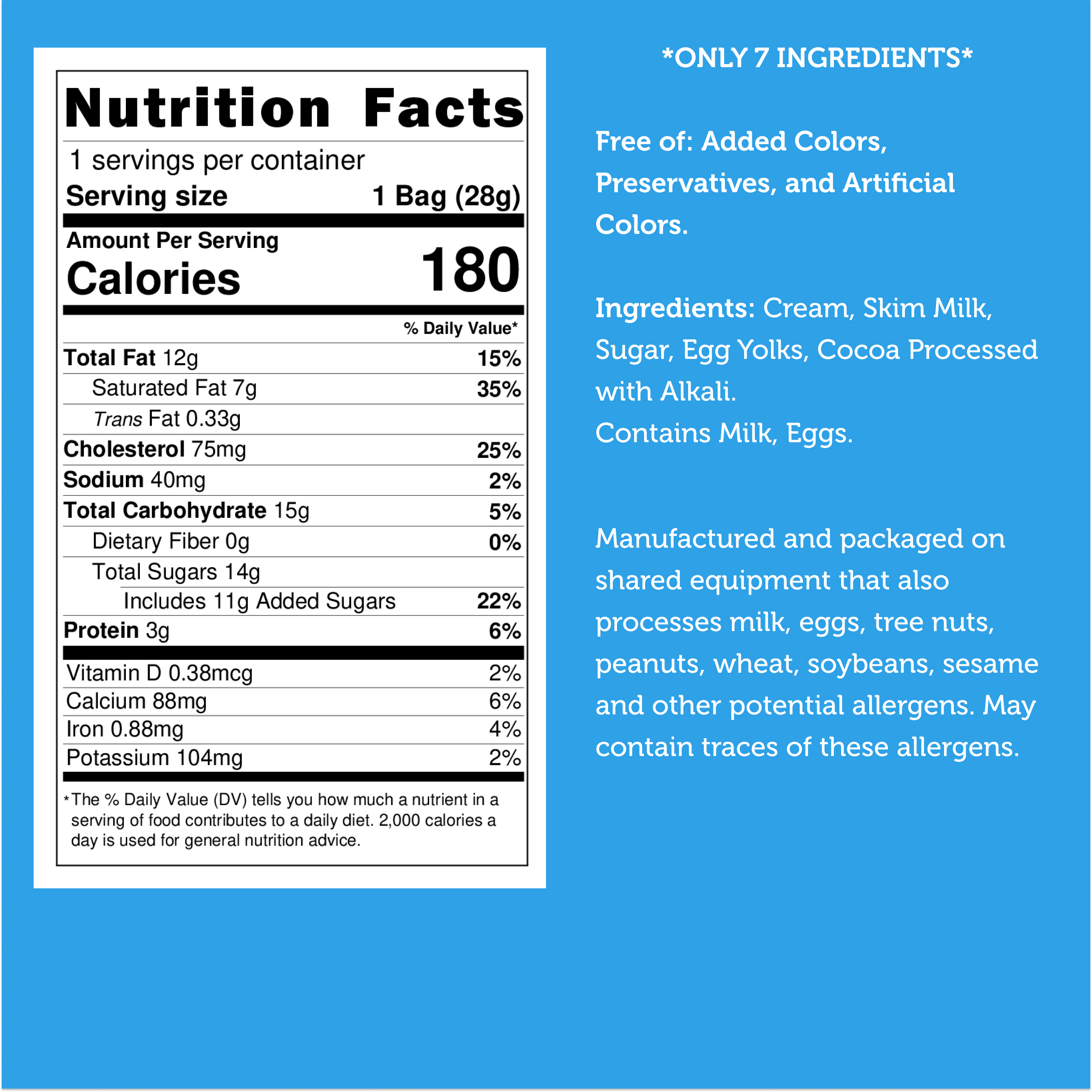 Arctic Farms Freeze Dried PREMIUM Ice Cream - Neapolitan 2.5oz 12 units per case 2.5 oz Nutrition Info