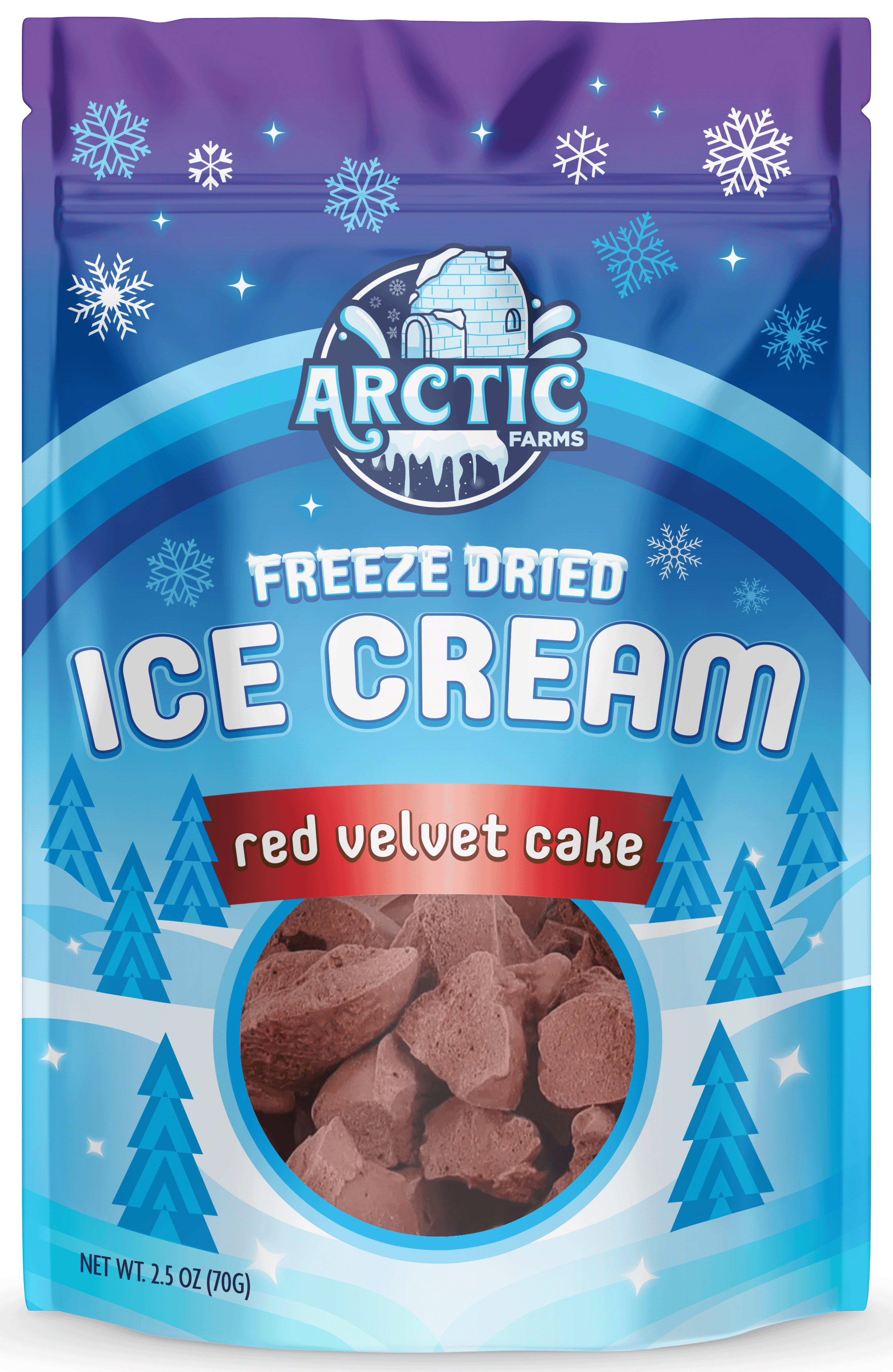 Freeze Dried Ice Cream That Does Not Melt (Red Velvet Cake) (2.5oz) 12 units per case