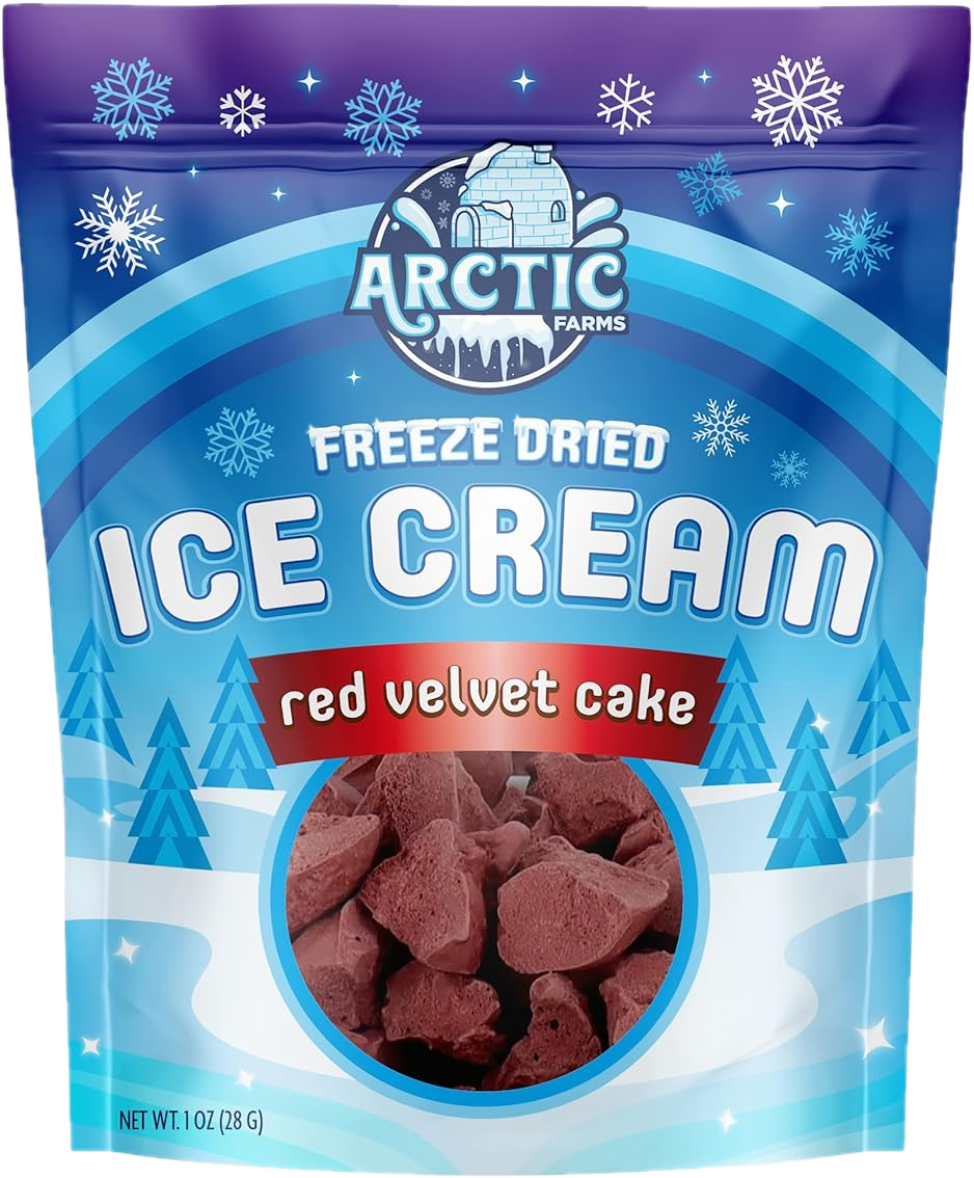 Freeze Dried Ice Cream That Does Not Melt (Red Velvet Cake) (1oz) 12 units per case